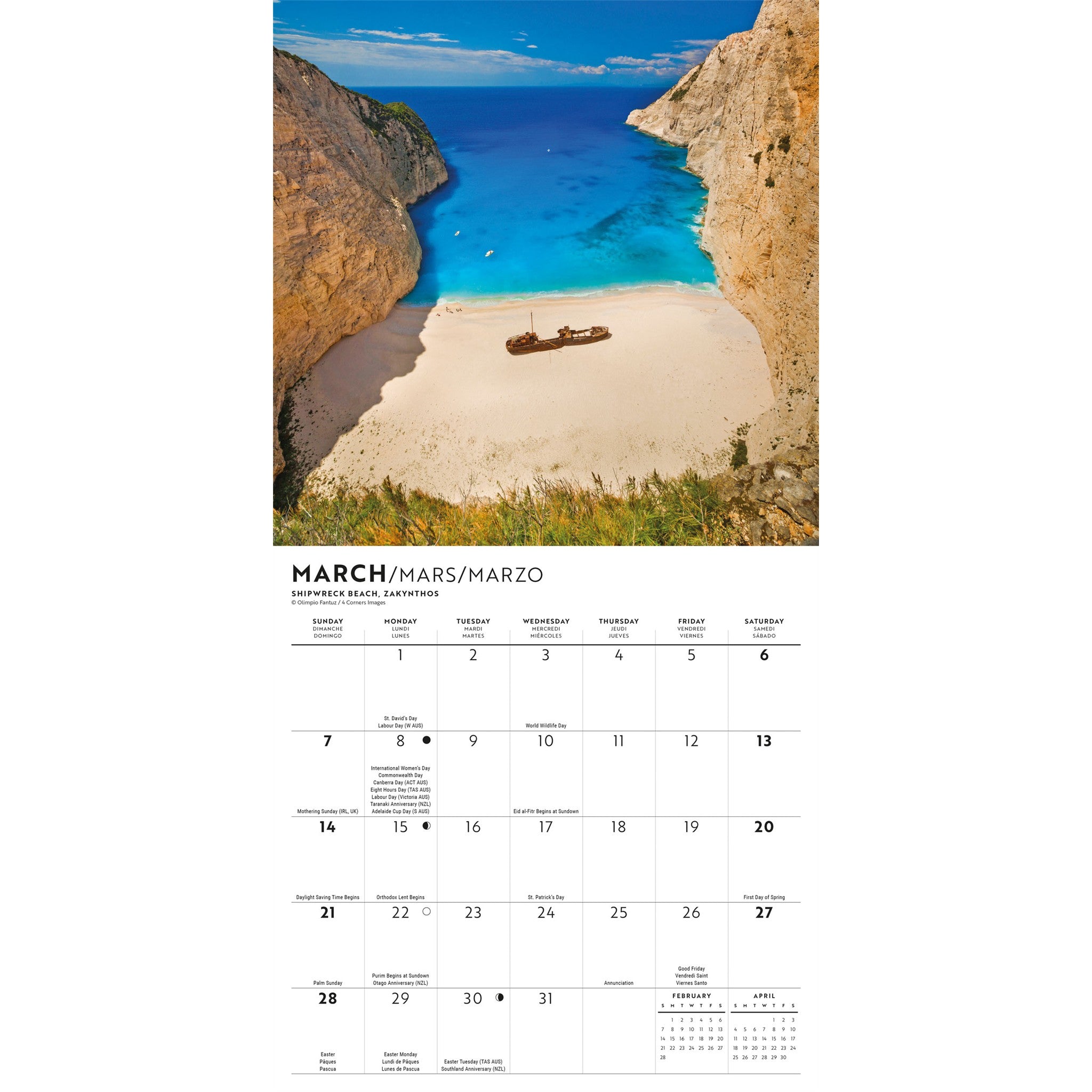 Mini calendrier des îles grecques 2027