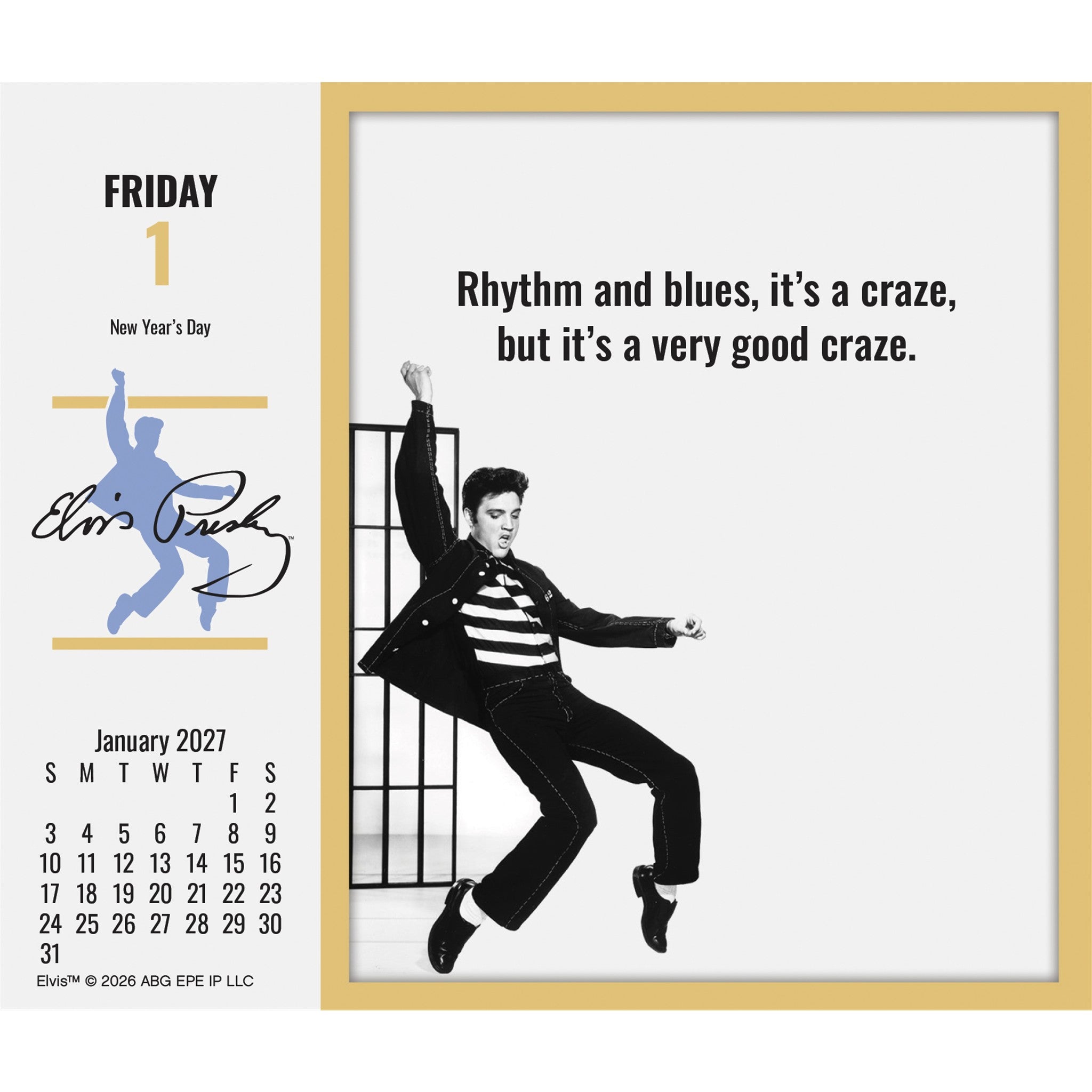Elvis Presley 2027 Box Calendar
