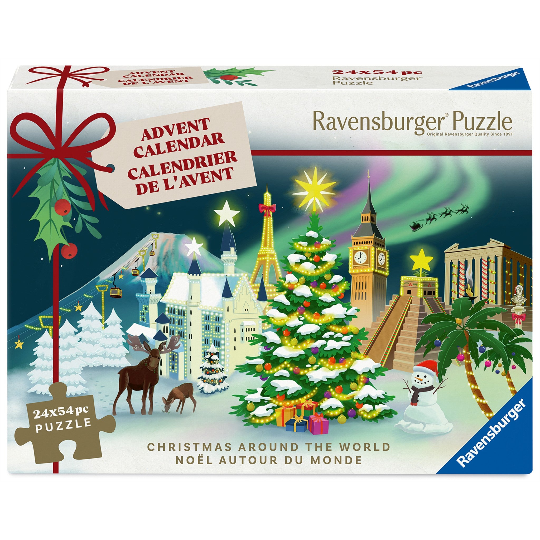 Calendrier de l'Avent Ravensburger : 24 mini puzzles de 54 pièces