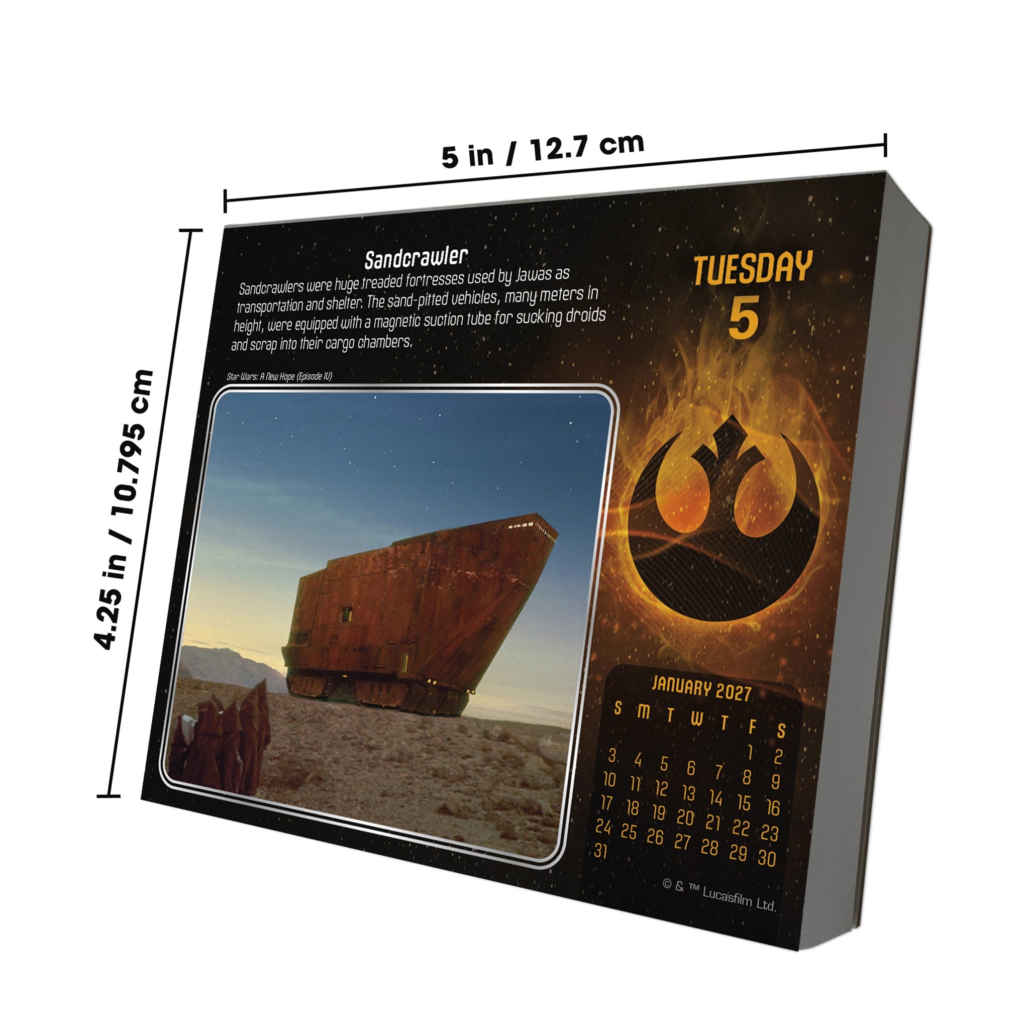 Calendrier perpétuel Star Wars 2027