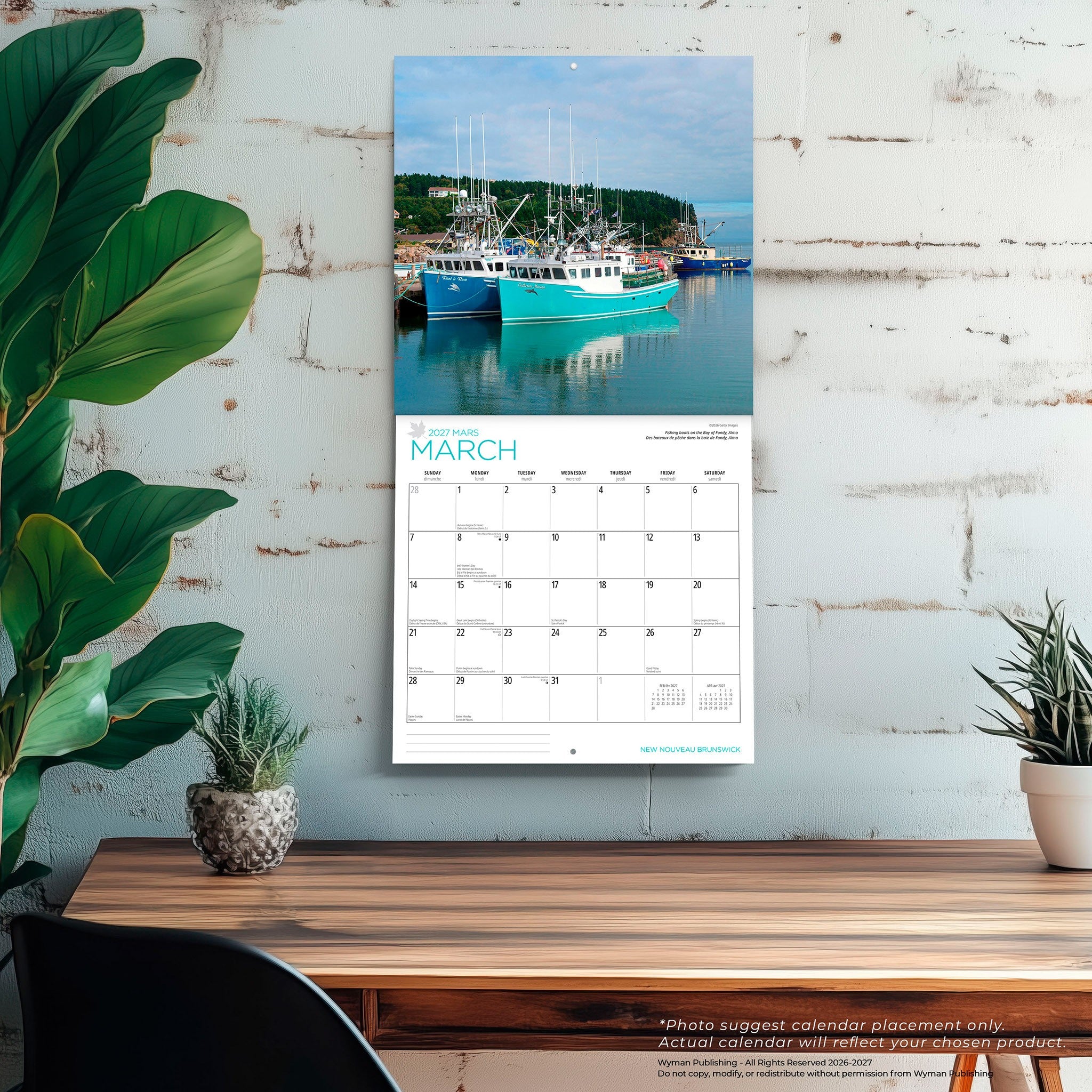New Brunswick / Nouveau-Brunswick 2027 Wall Calendar