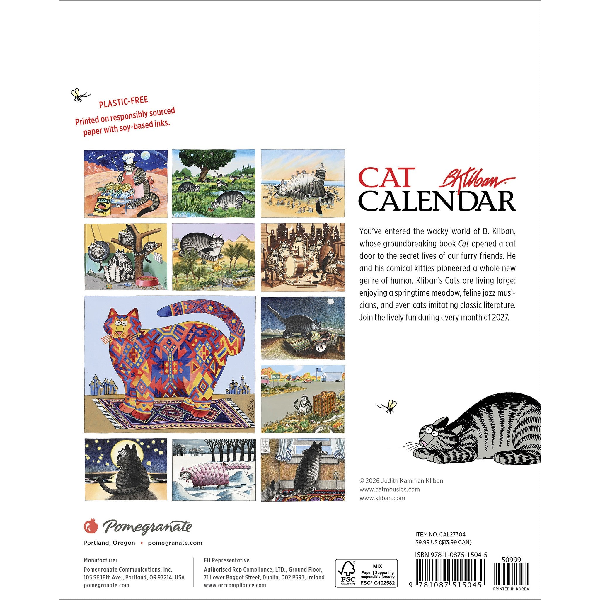 B Kliban Cat 2027 Mini Calendar - Online Only