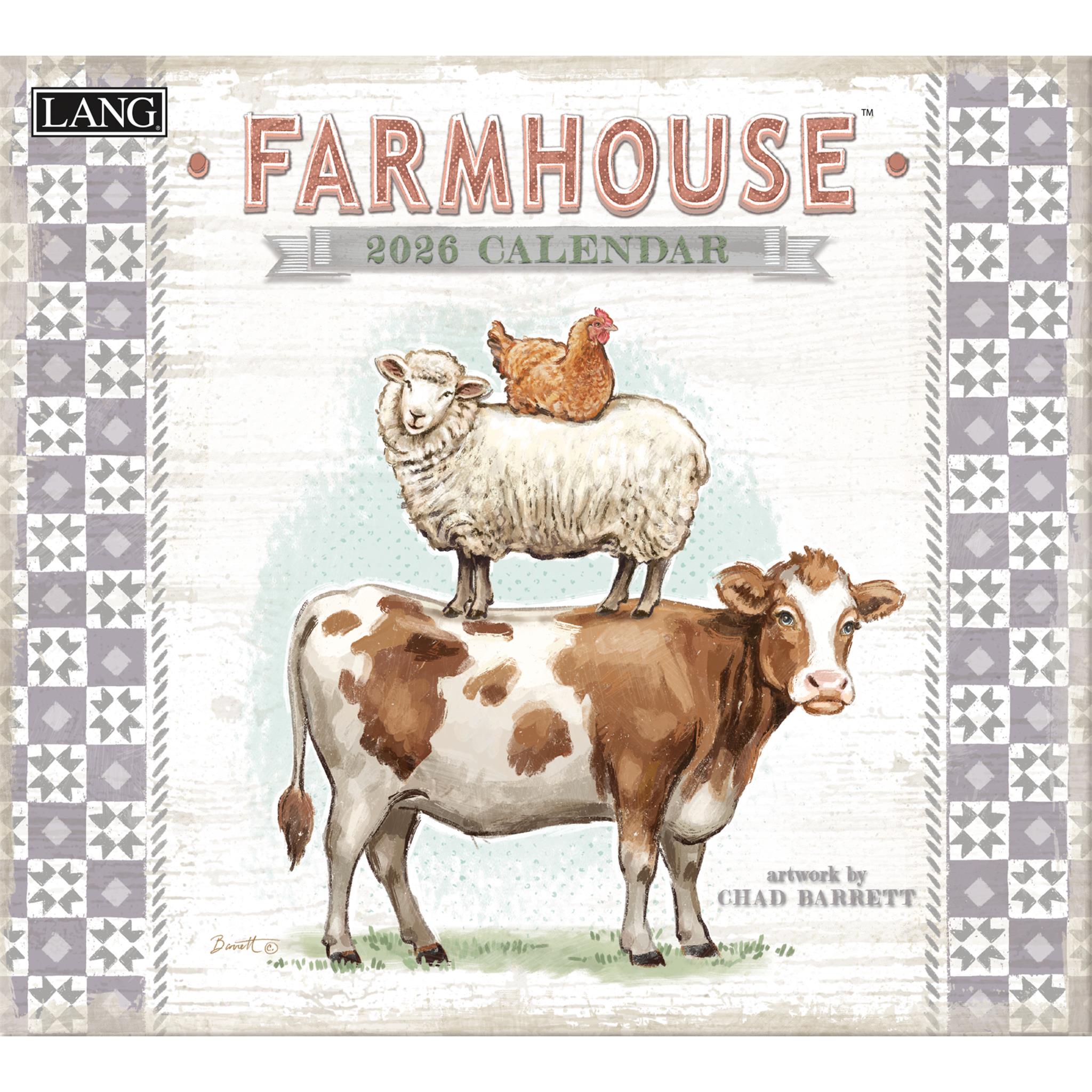 Calendrier mural de luxe Farmhouse 2026 - Disponible uniquement en ligne
