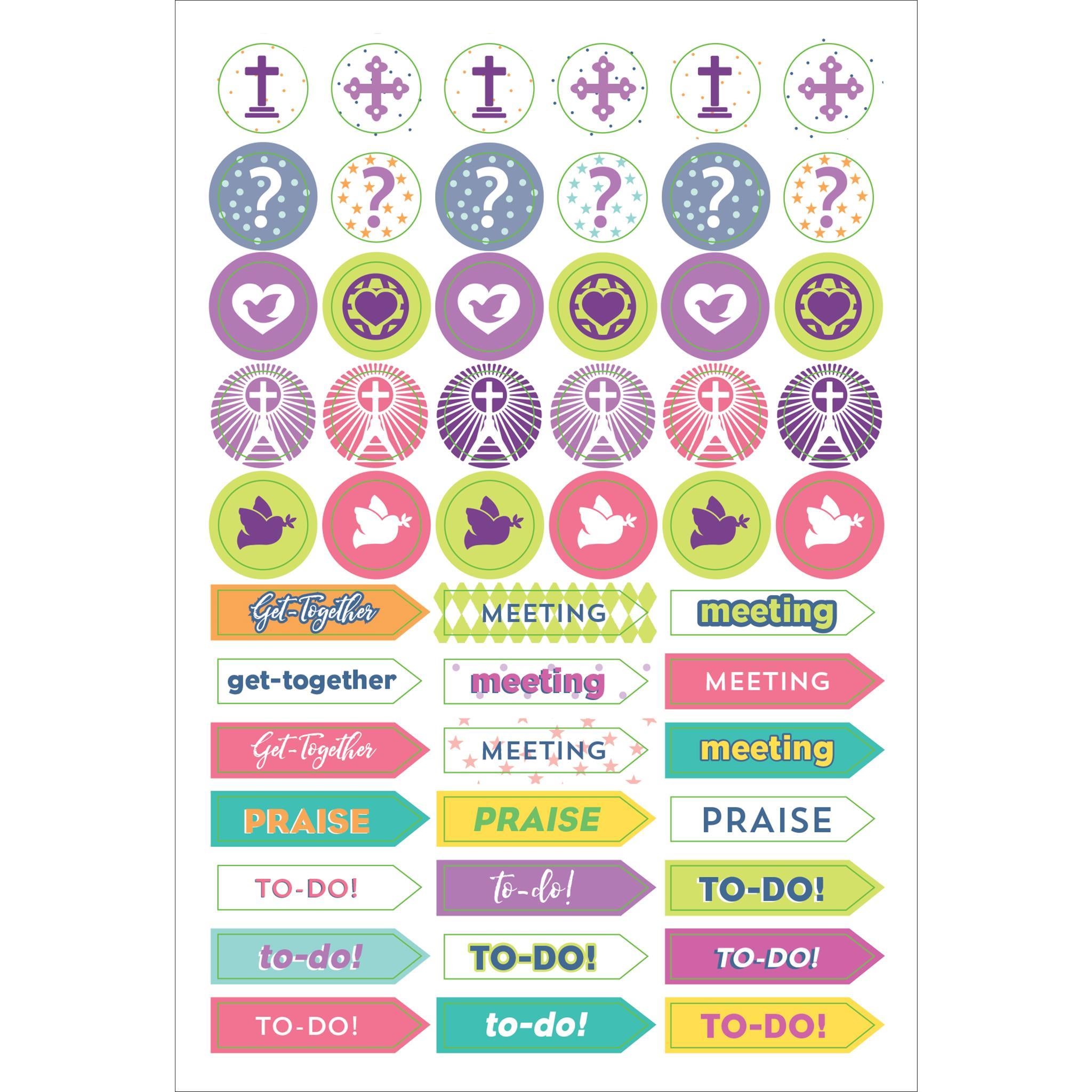 Autocollants pour agenda biblique