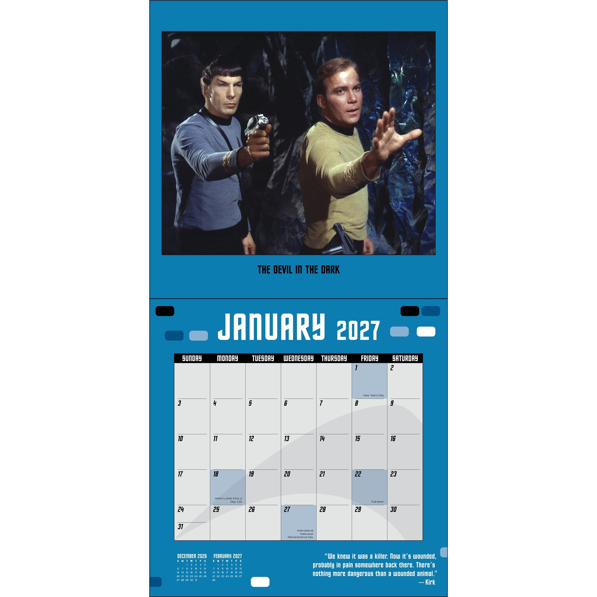 Calendrier mural Star Trek 2027