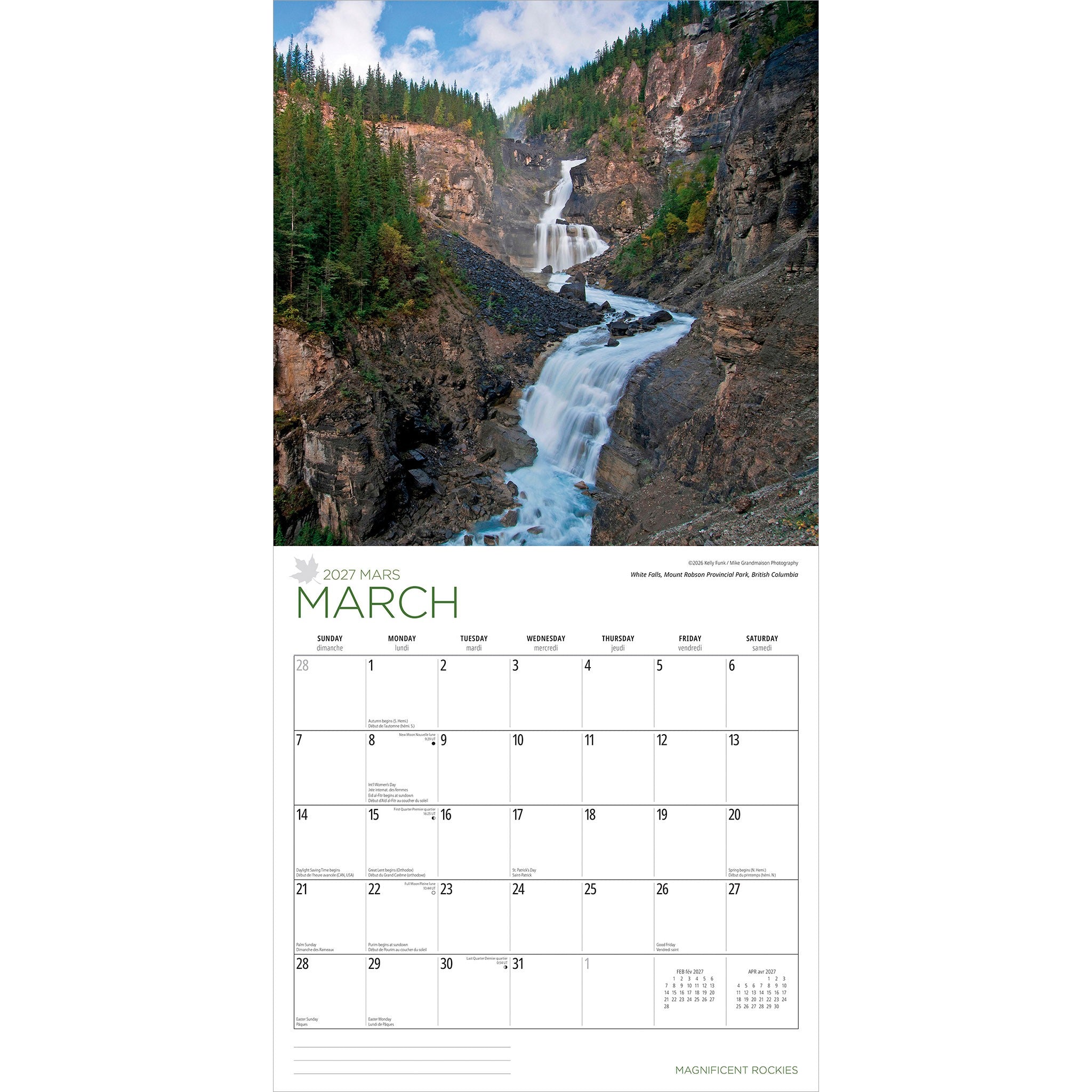 Magnificent Rockies 2027 Wall Calendar