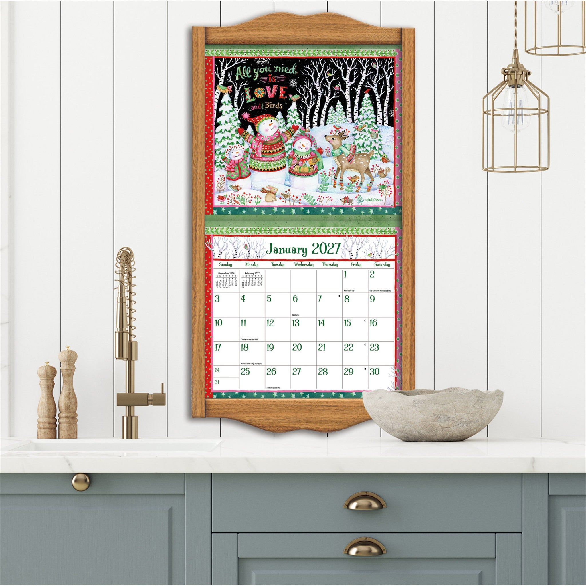 Calendrier mural 2027 Inspirations simples