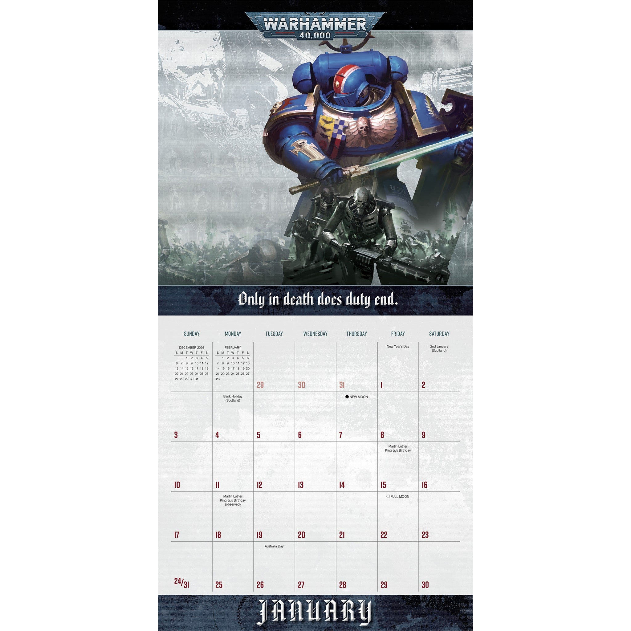 Warhammer 40,000 2027 Wall Calendar - Online Only