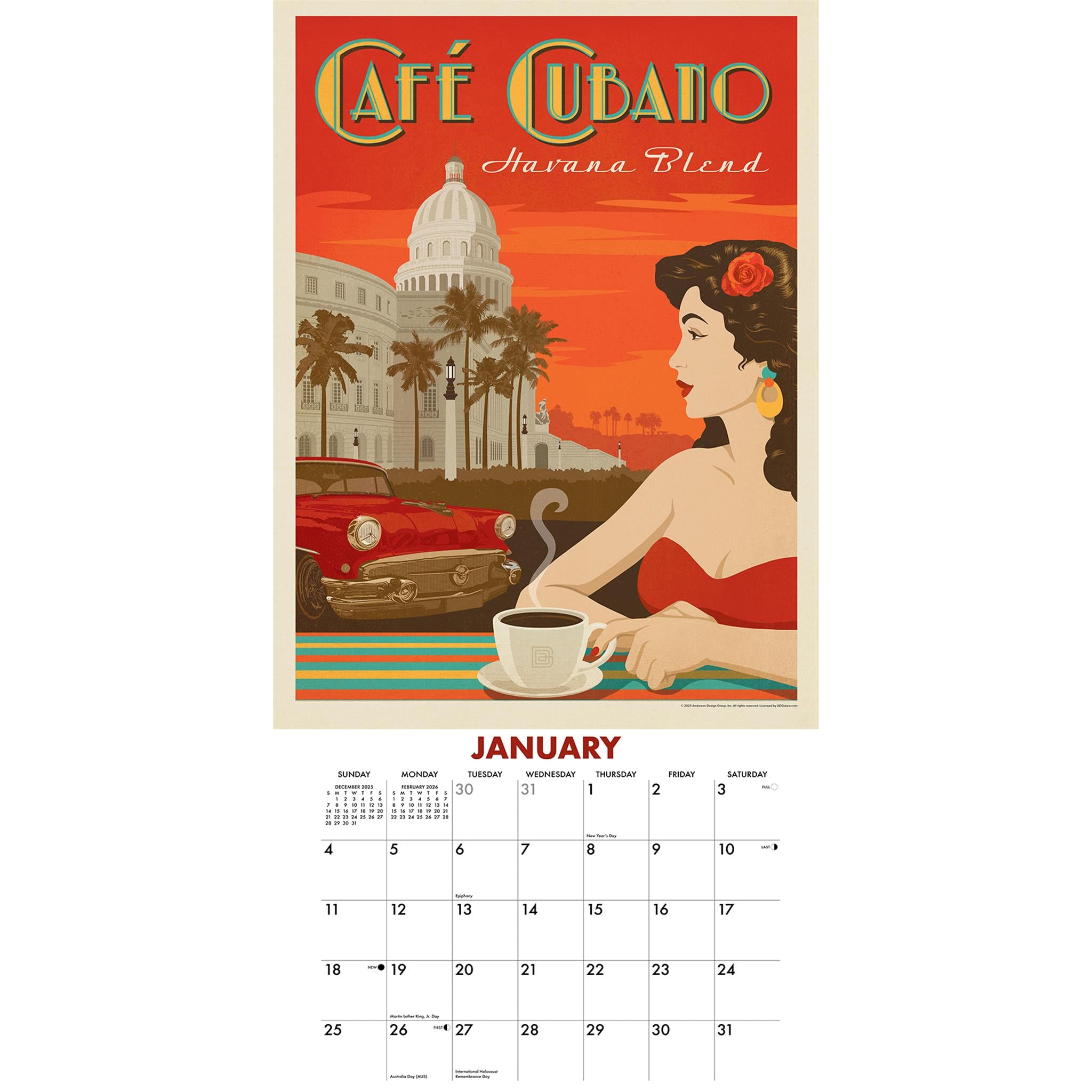 Coffee Delights ADG 2026 Wall Calendar