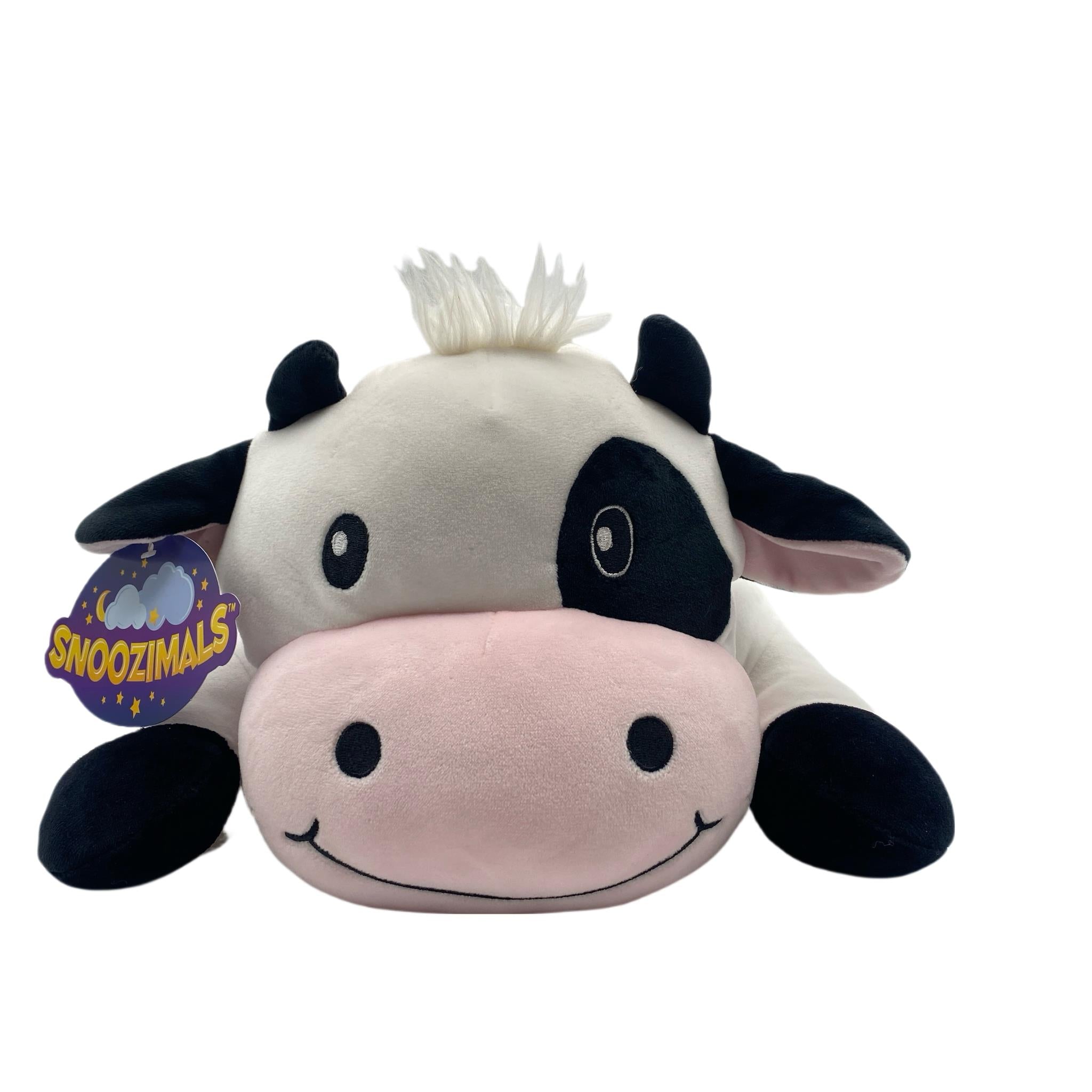 Peluche Vache Noire Snoozimals 50 cm