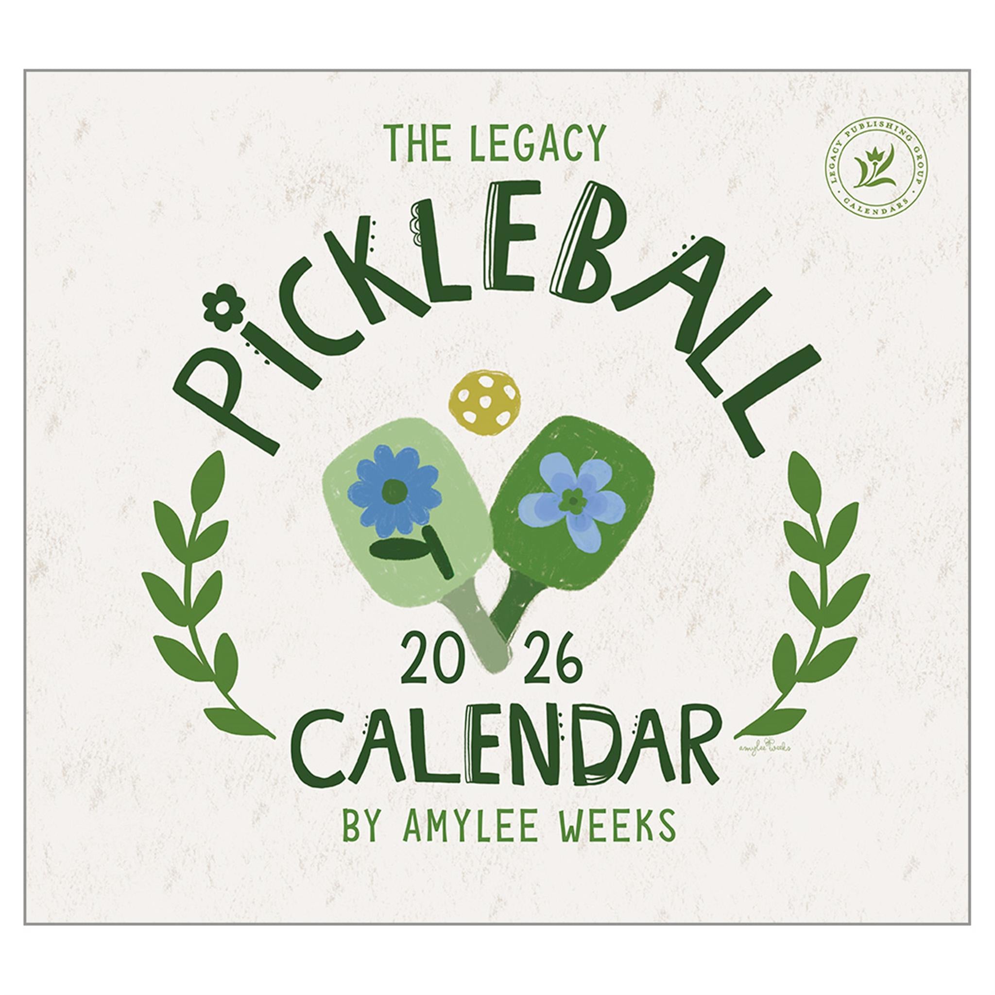 Calendrier mural de luxe Pickleball 2026 - Disponible uniquement en ligne