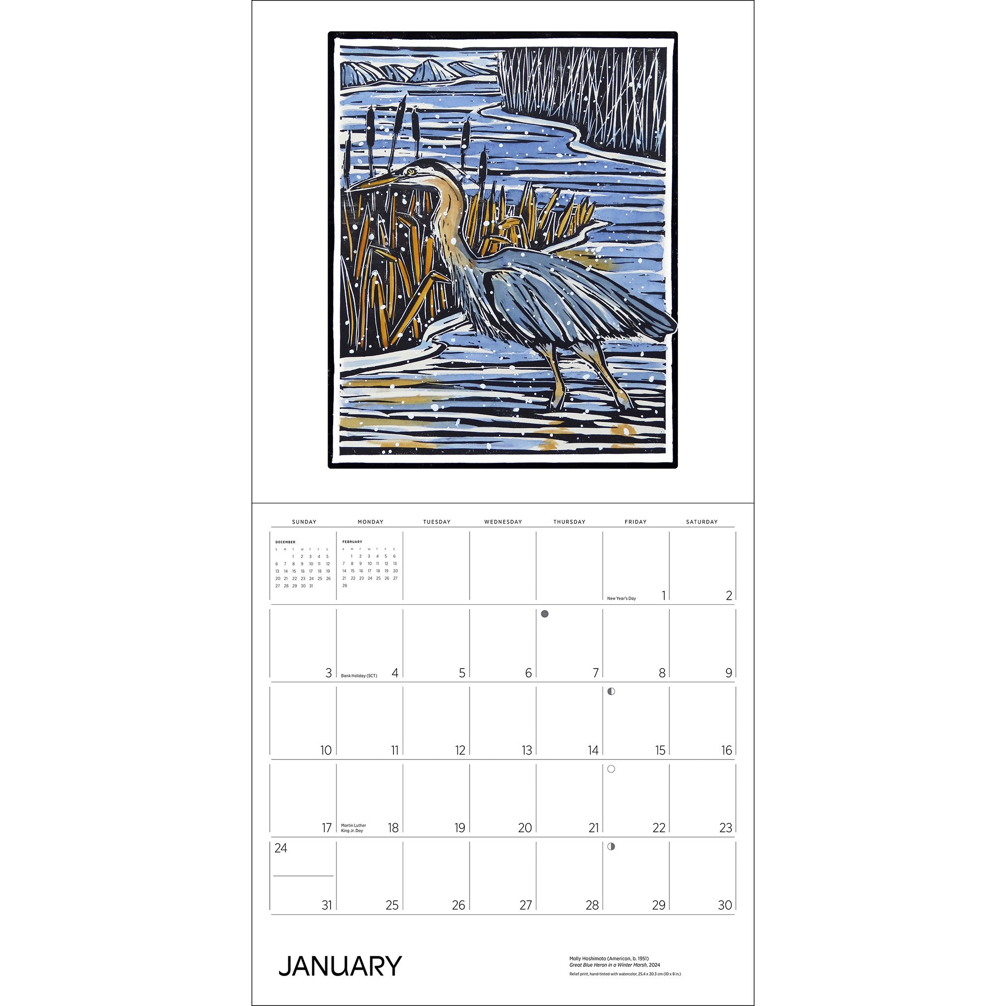 Molly Hashimoto Birds 2027 Wall Calendar