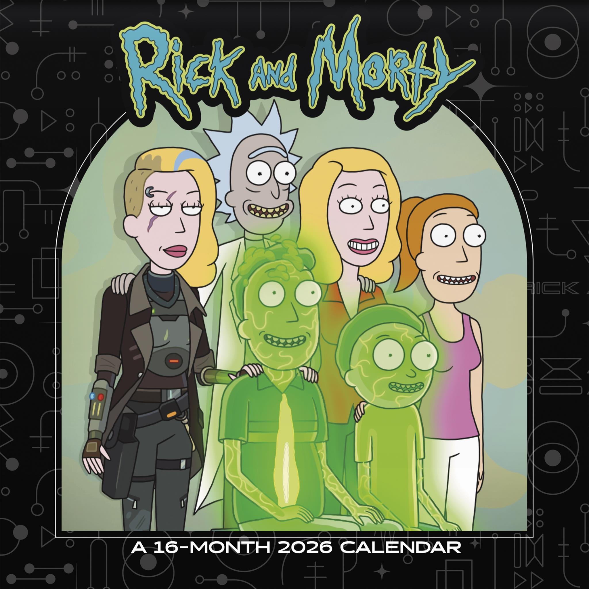 Calendrier mural Rick et Morty 2026