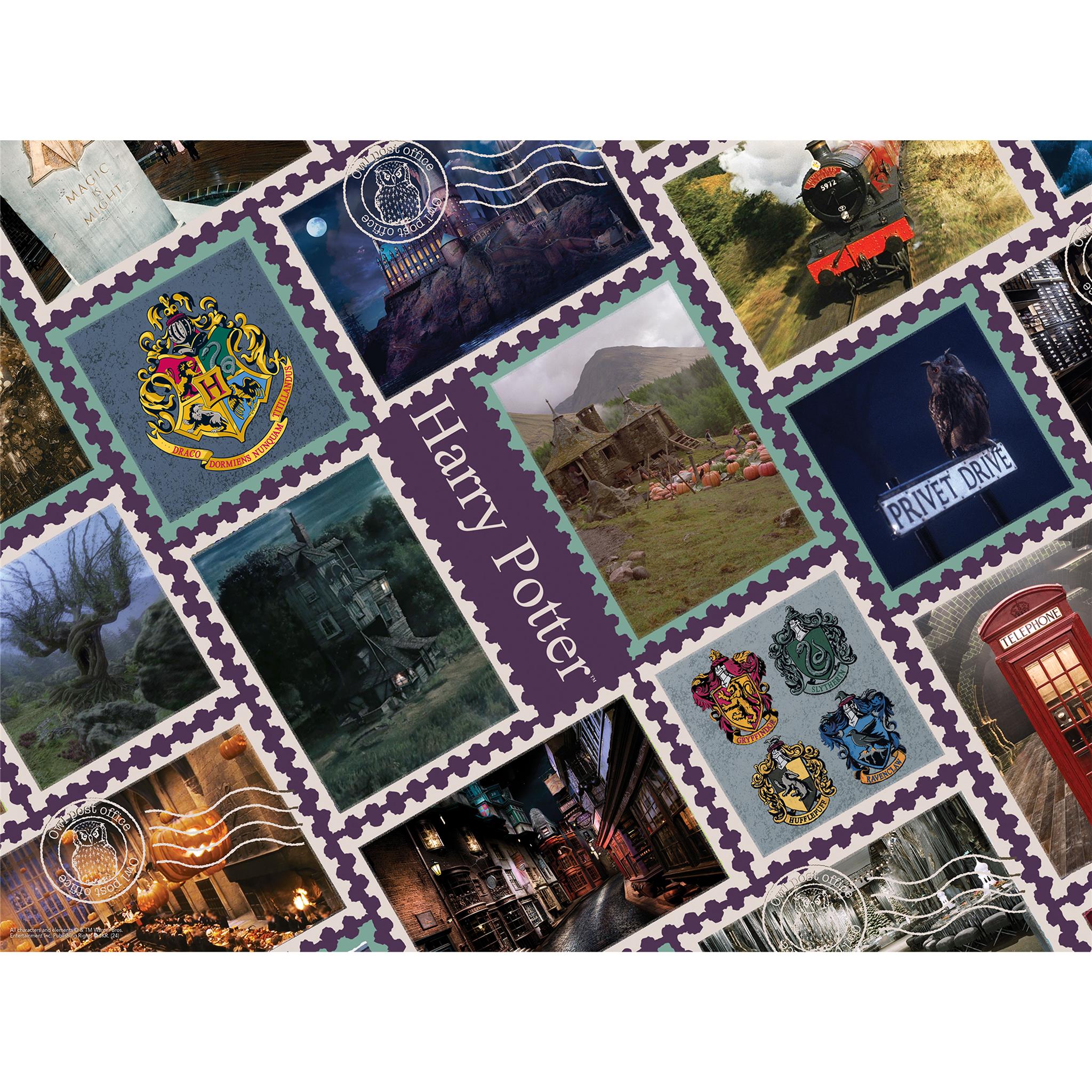 Puzzle de 500 pièces Harry Potter avec timbres de voyage