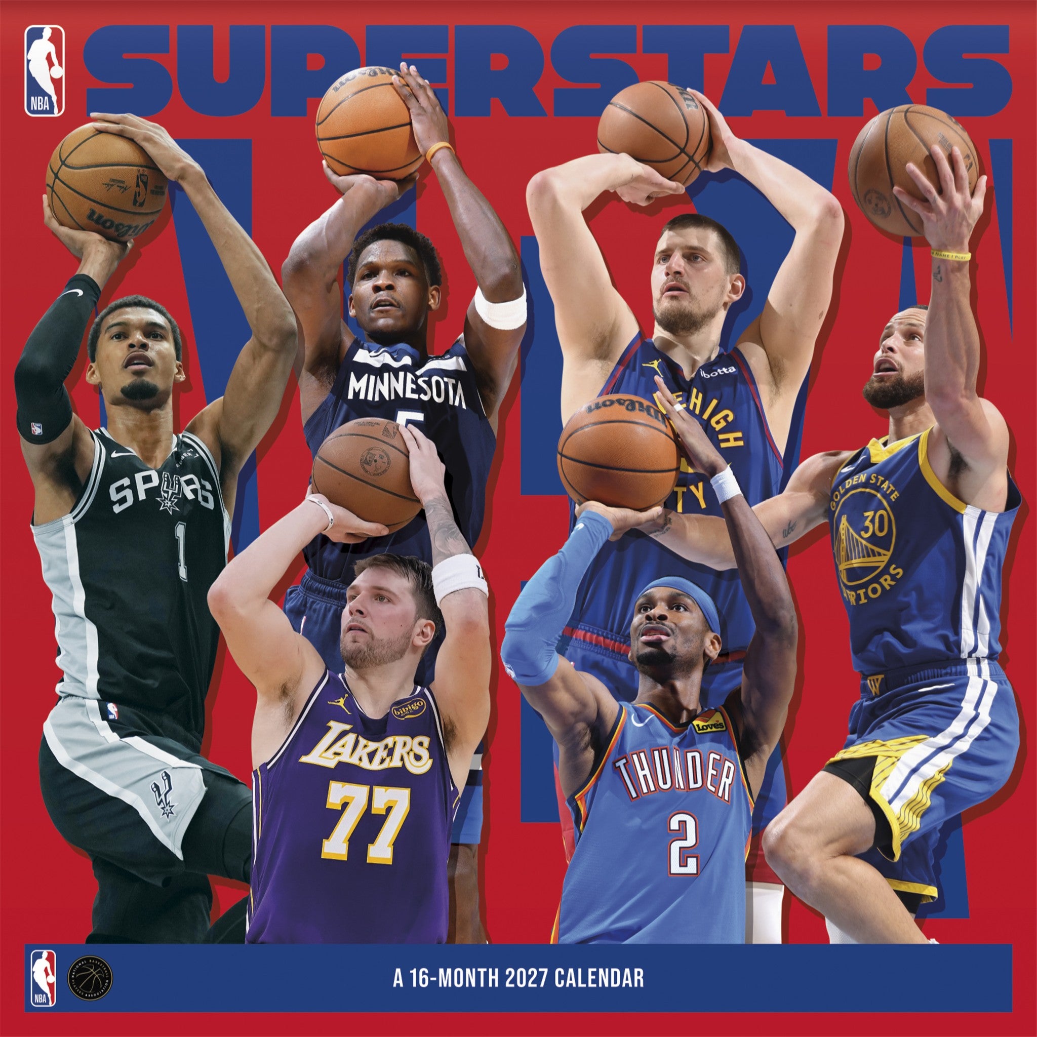 Calendrier mural des Superstars de la NBA 2027