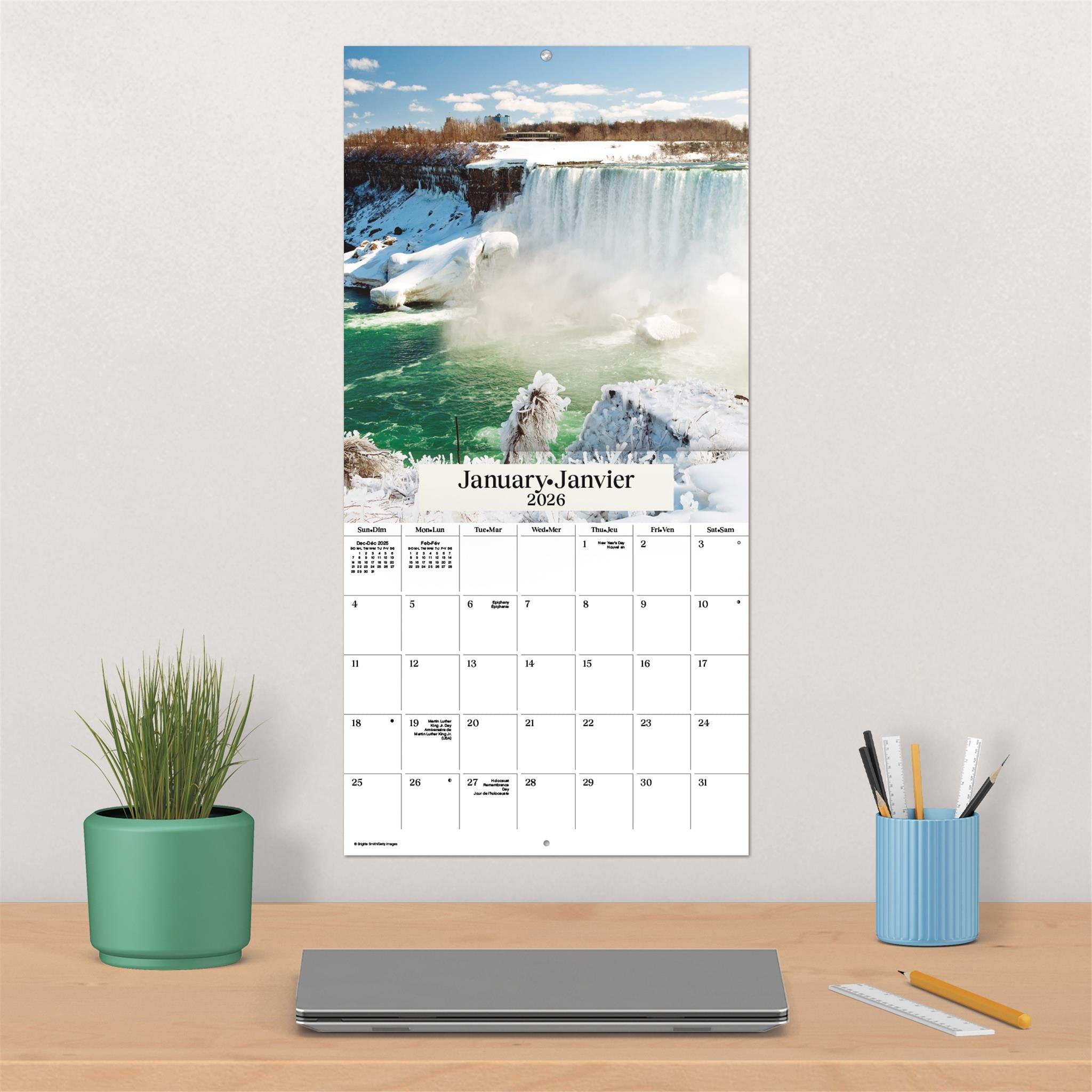 Niagara Falls Bilingual 2026 Wall Calendar