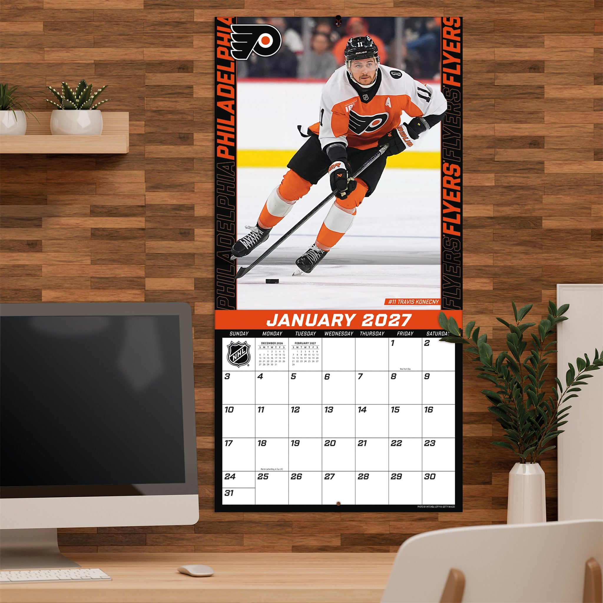 NHL Philadelphia Flyers 2027 Wall Calendar
