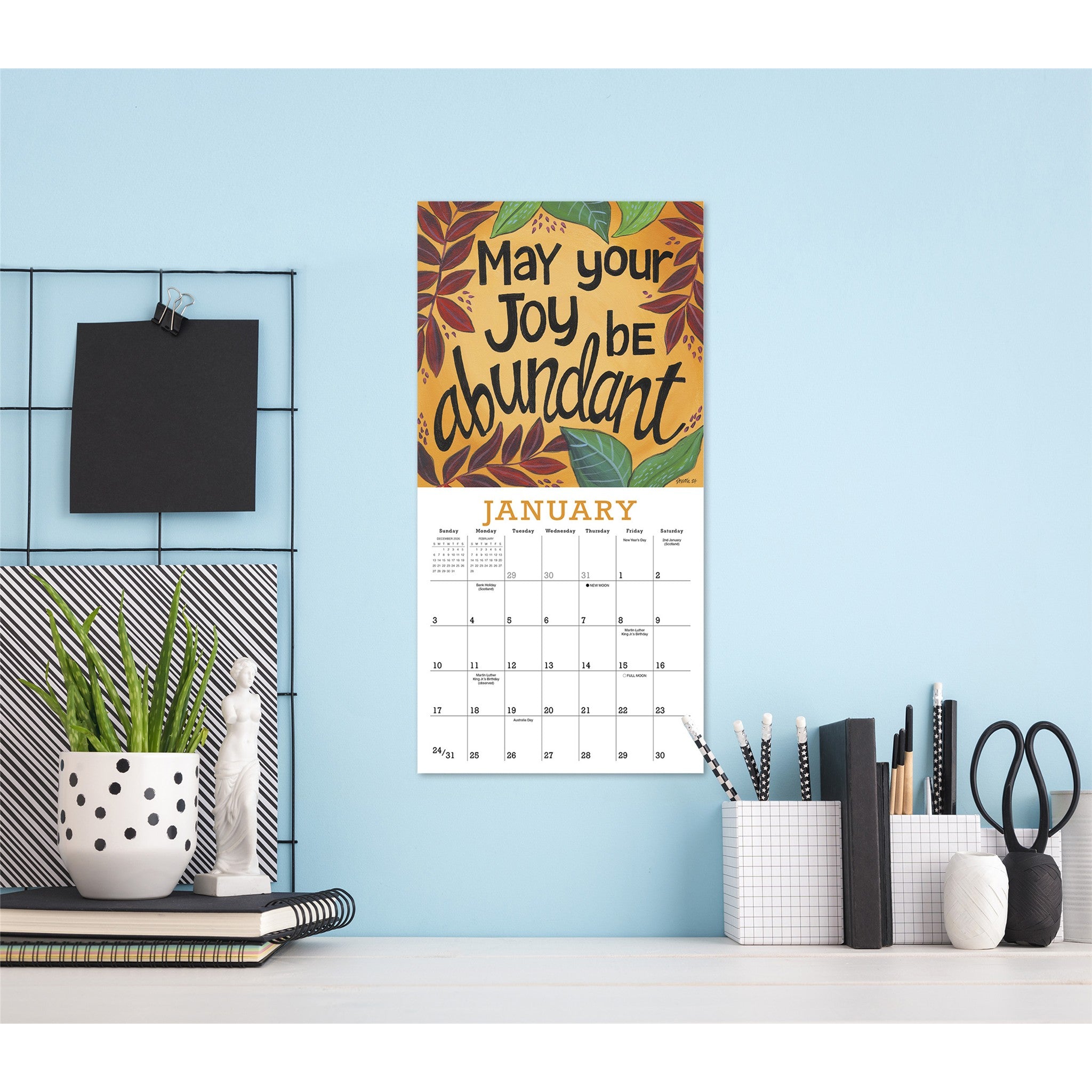 A Year of Hope and Inspiration 2027 Mini Calendar