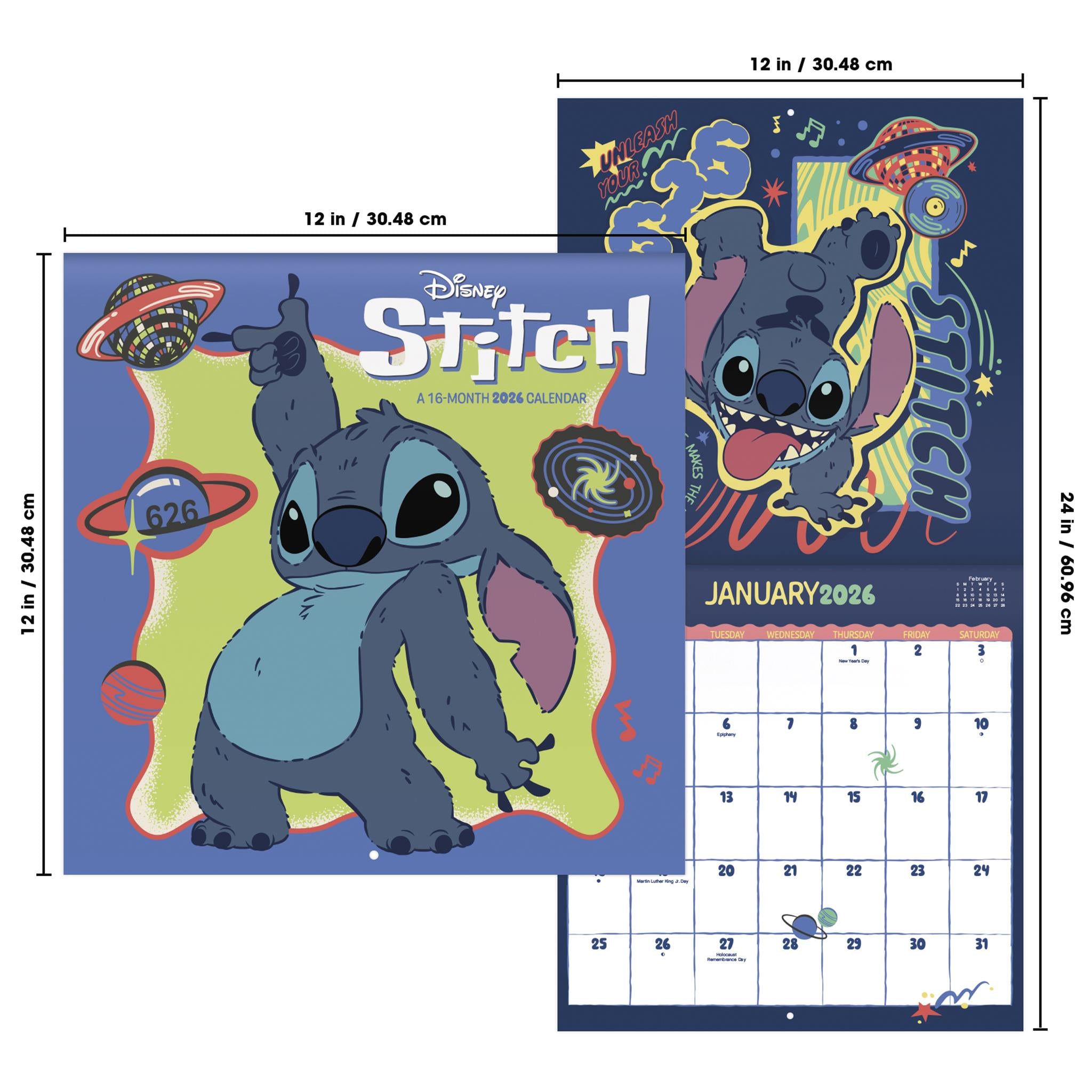 Calendrier mural Stitch 2026