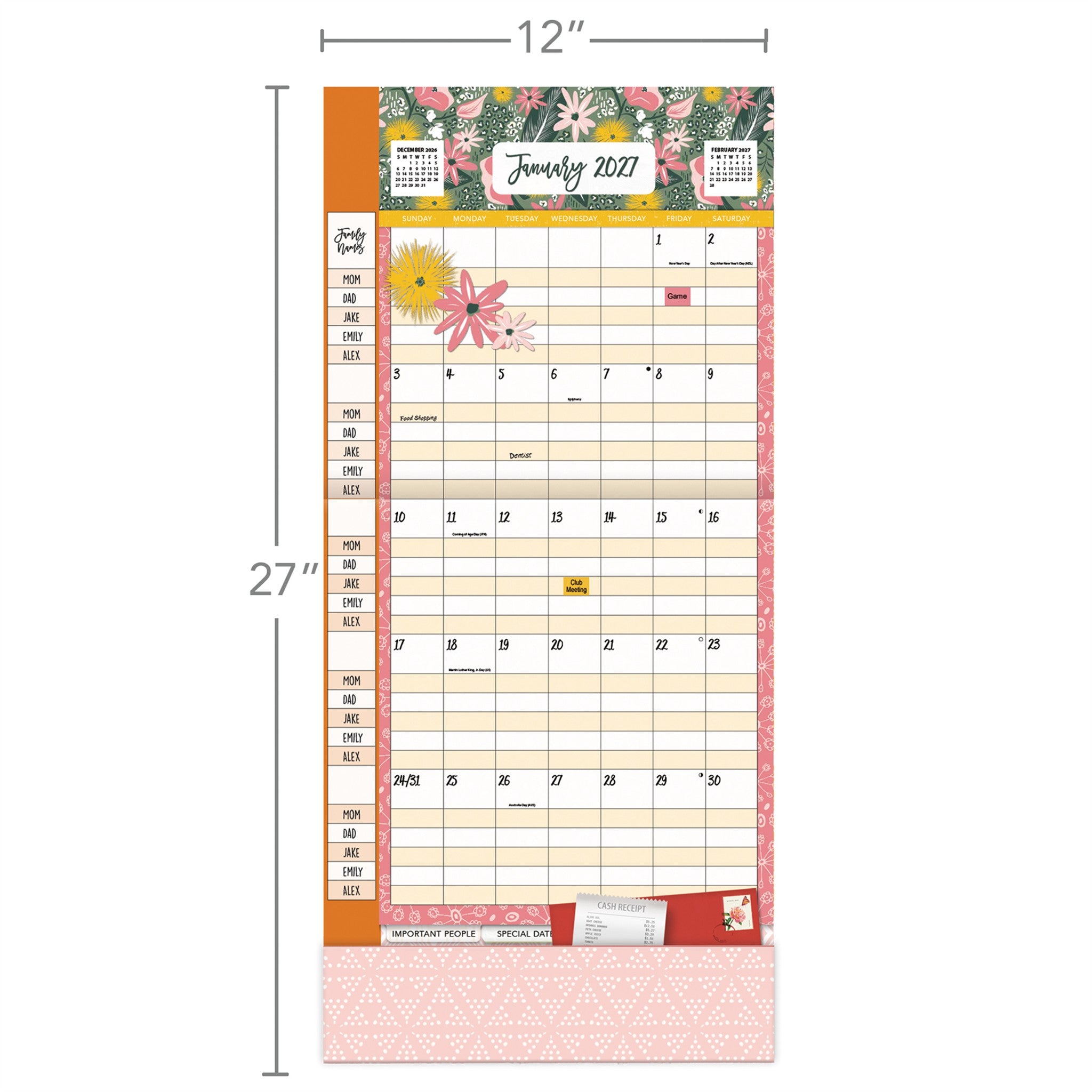 Calendrier mural Flora et Fauna Plan-It 2027 - Disponible en ligne uniquement