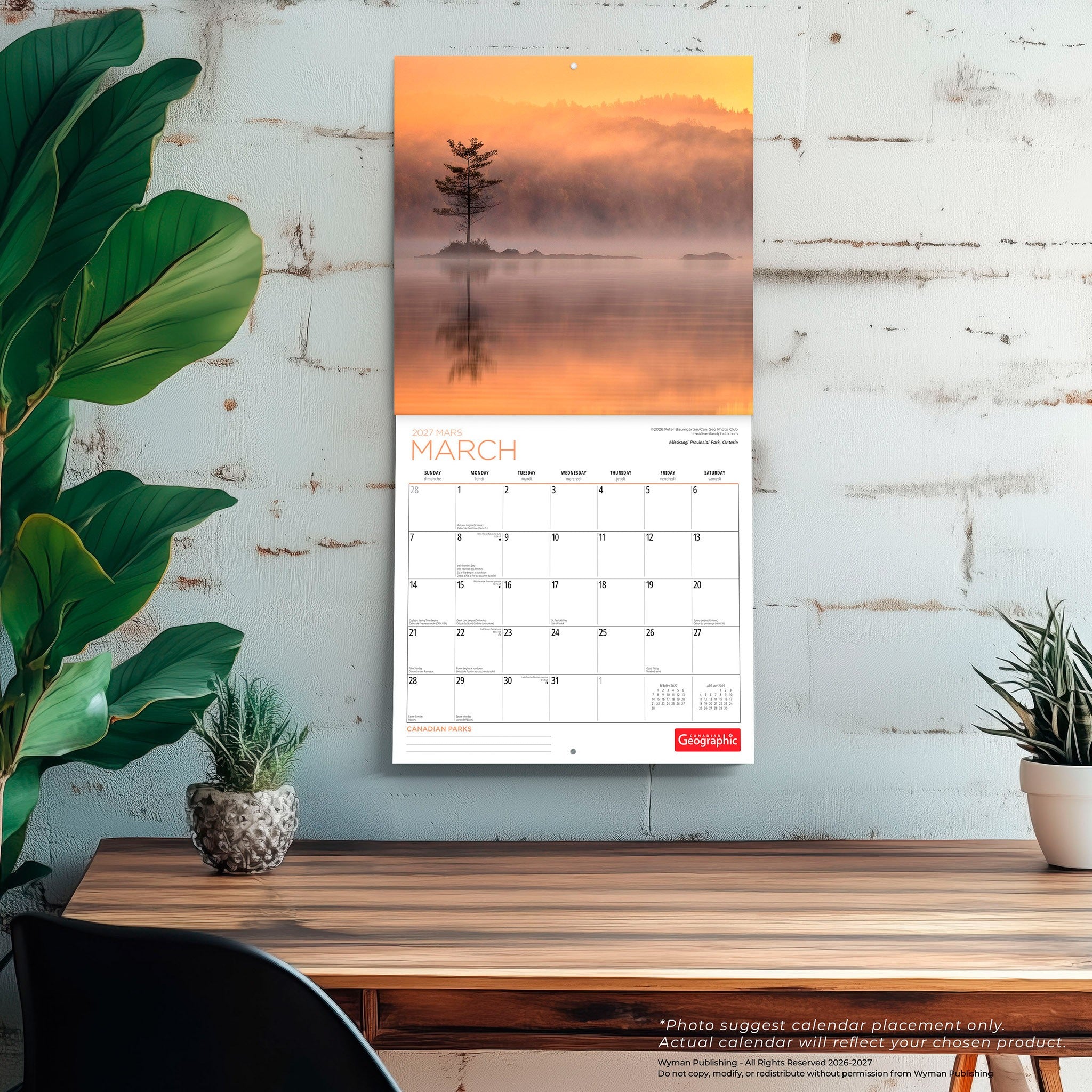 Canadian Geographic Canadian Parks 2027 Wall Calendar