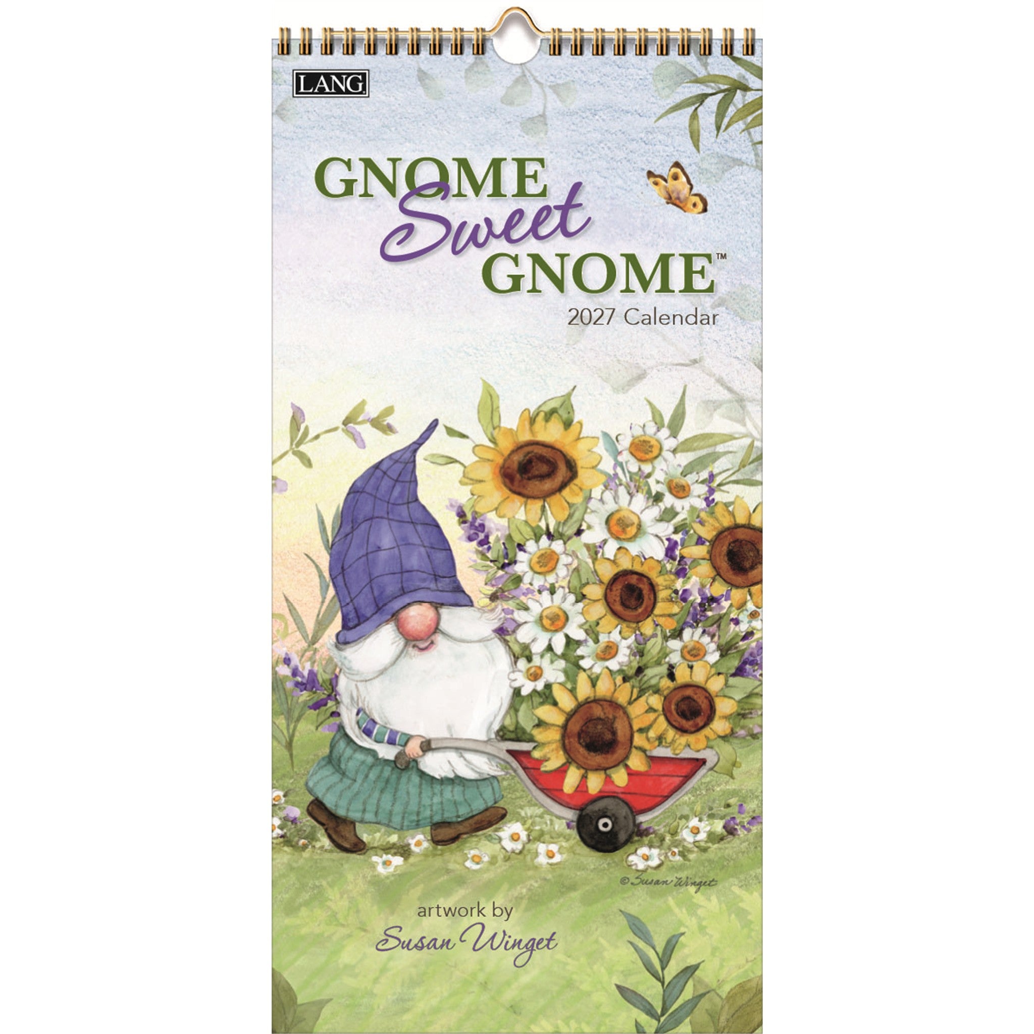 Calendrier mural étroit Gnome Sweet Gnome 2027