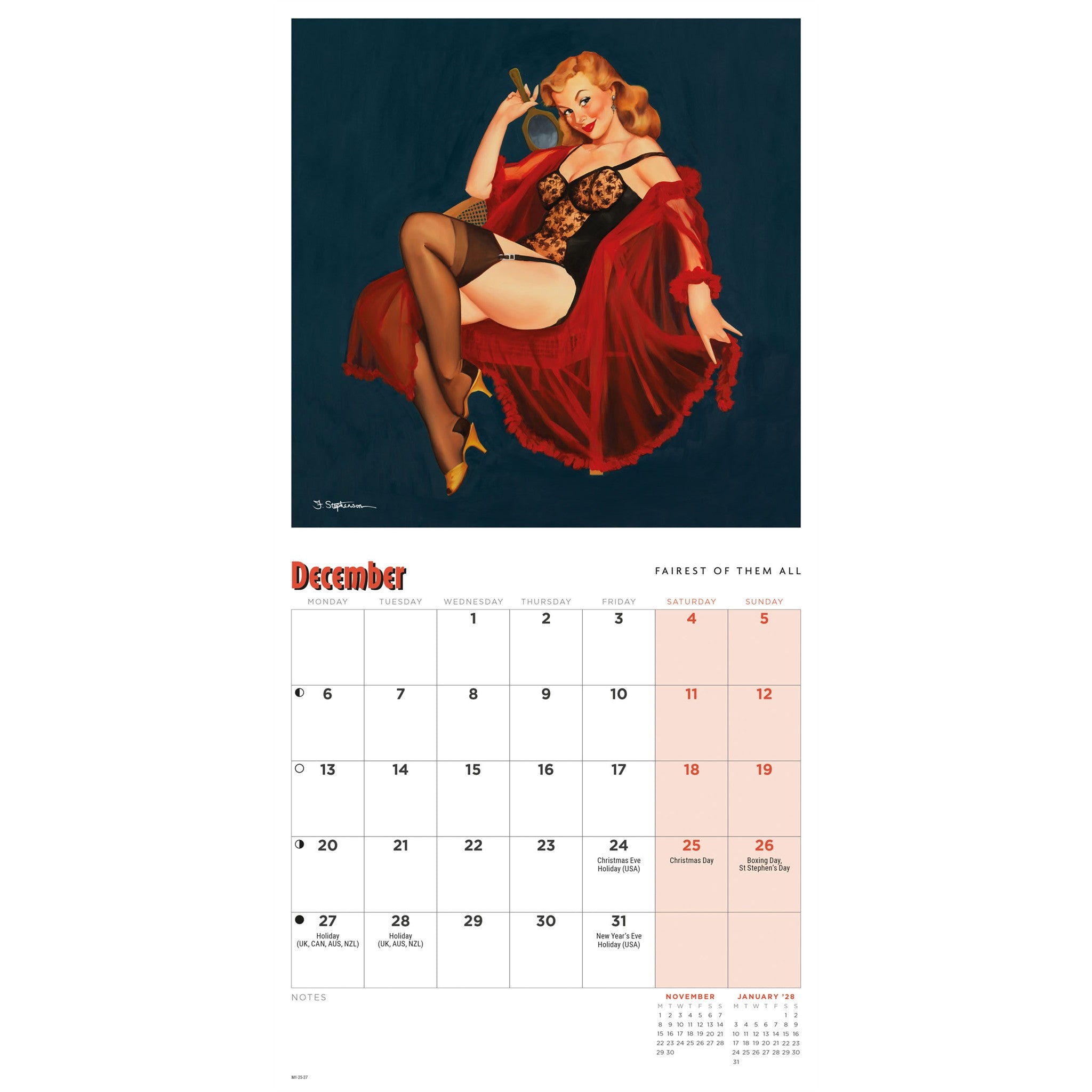 Pin Ups 2027 Mini Calendar