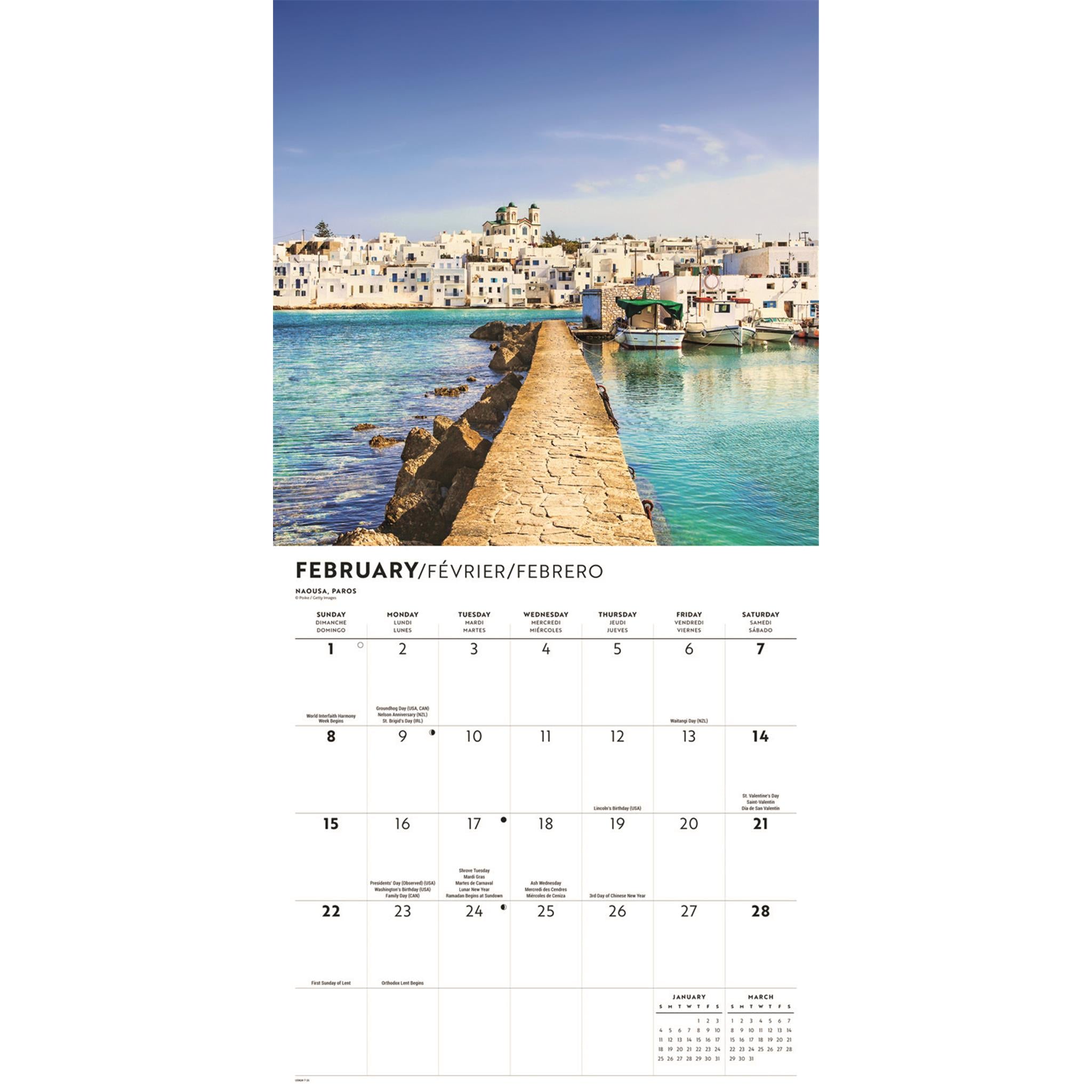 Greek Isles 2026 Wall Calendar
