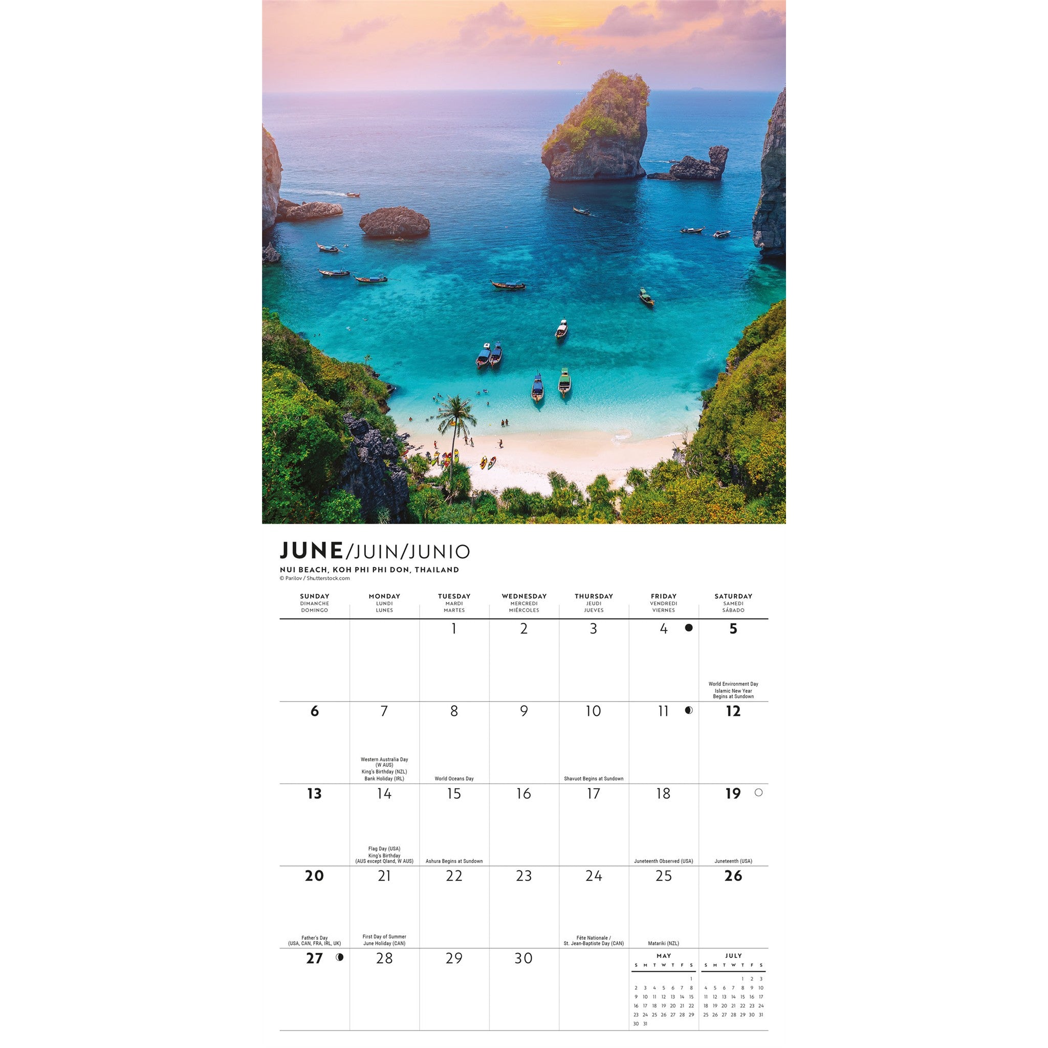 Mini-calendrier Île paradisiaque 2027