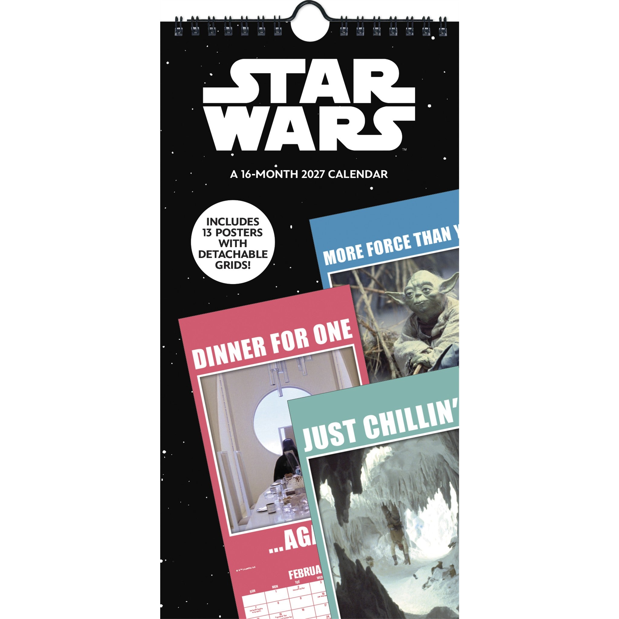 Calendrier Mural Slim Star Wars 2027