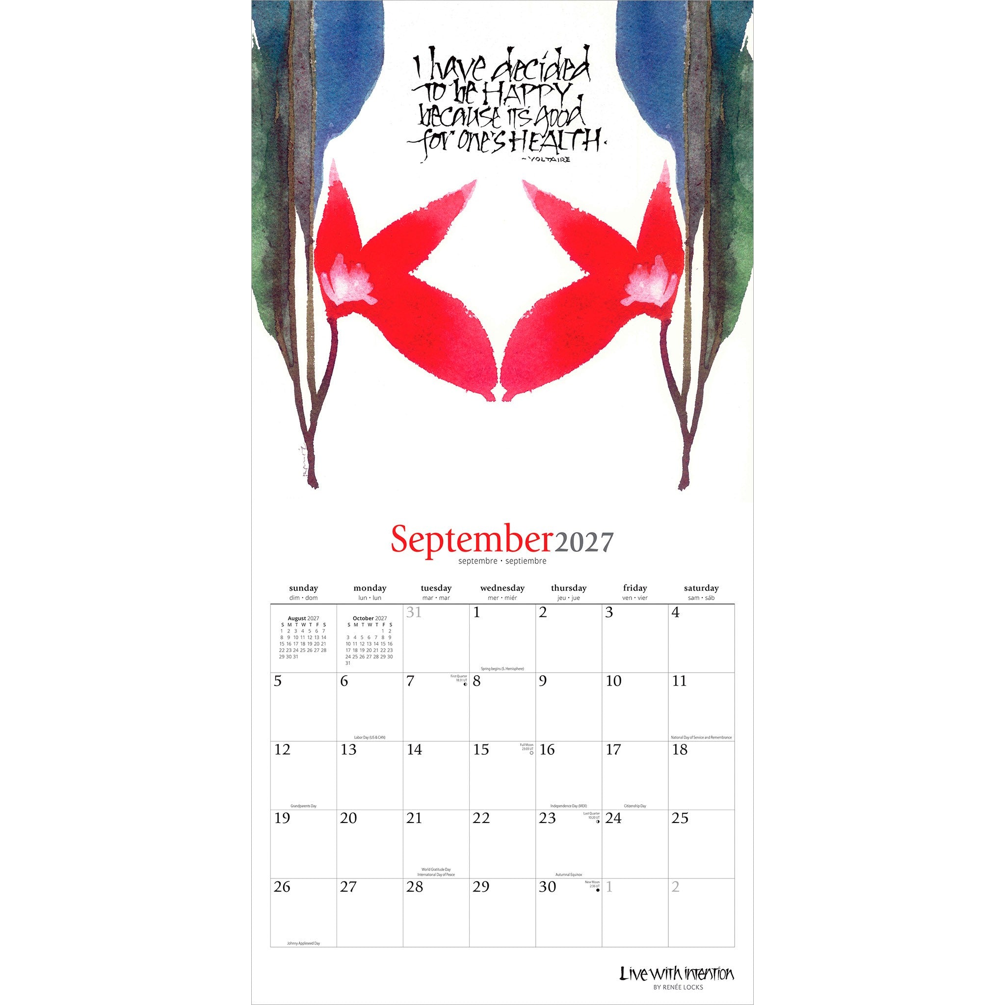 Live with Intention 2027 Wall Calendar