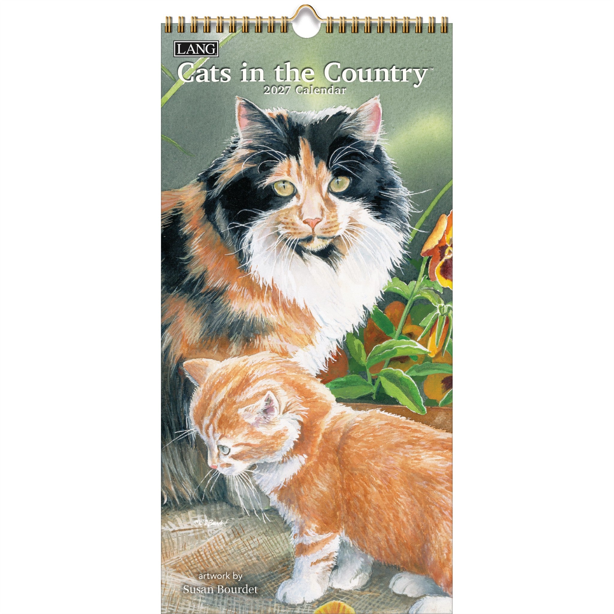 Chats à la campagne 2027 calendrier slim - En ligne uniquement