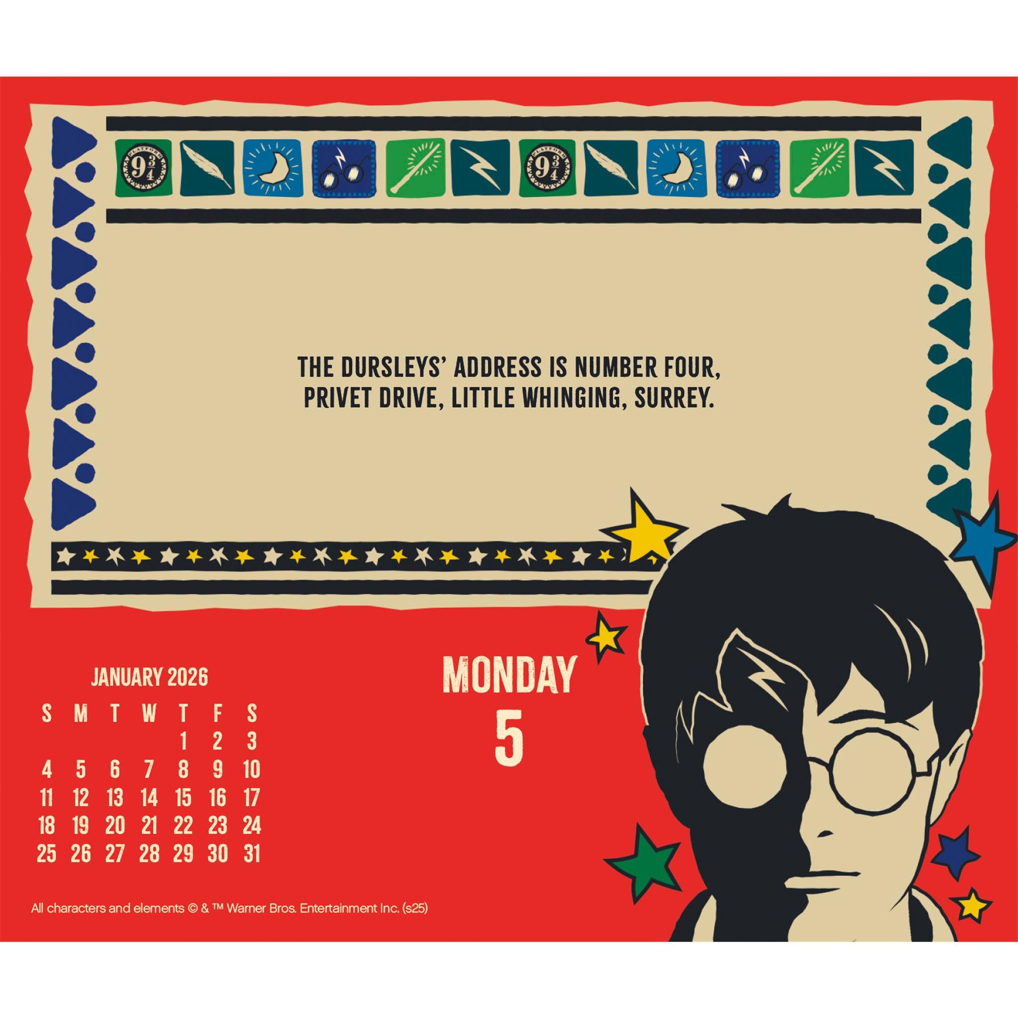 Calendrier Harry Potter 2026