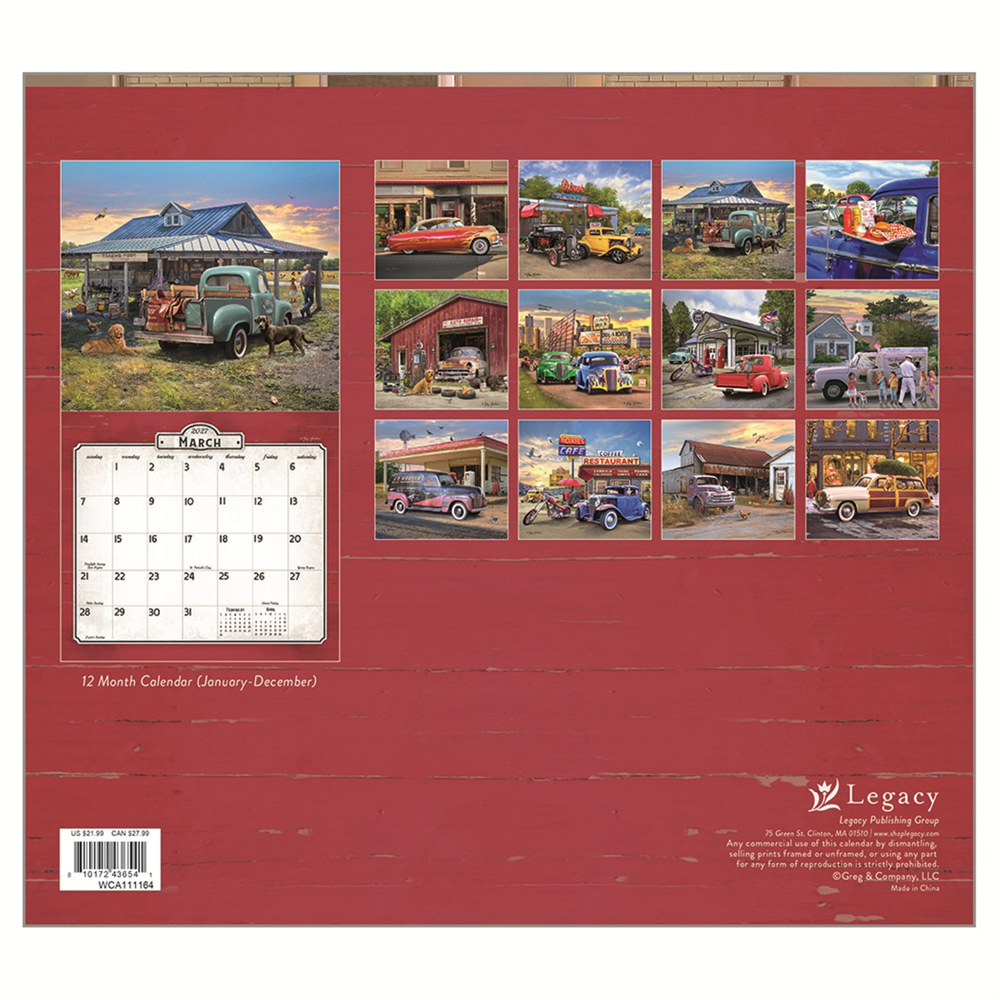 Calendrier mural Nostalgic Main Street 2027 – Exclusivité en ligne