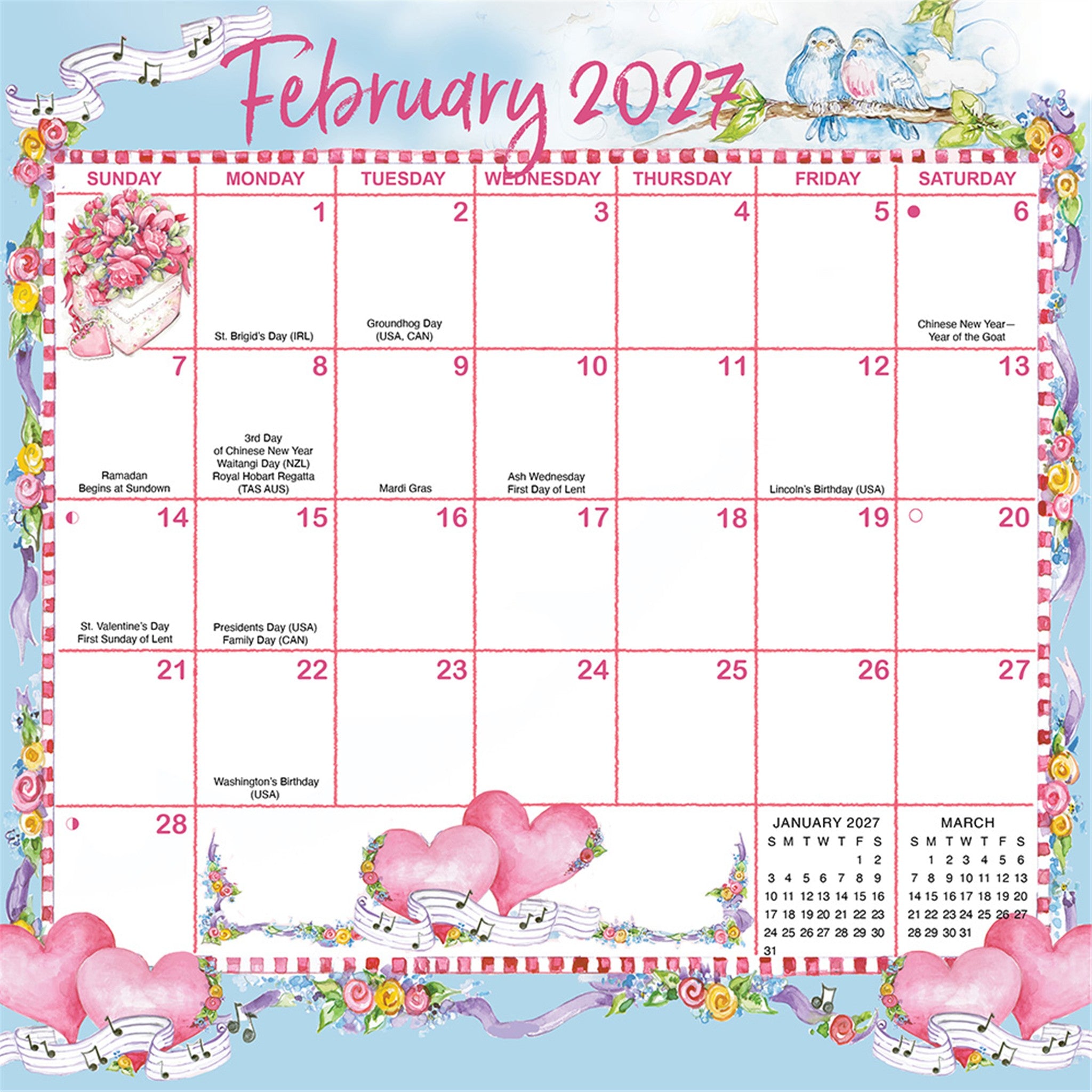 Joyful Seasons Magic Grip Exclusive 2026-2027 Mini Calendar