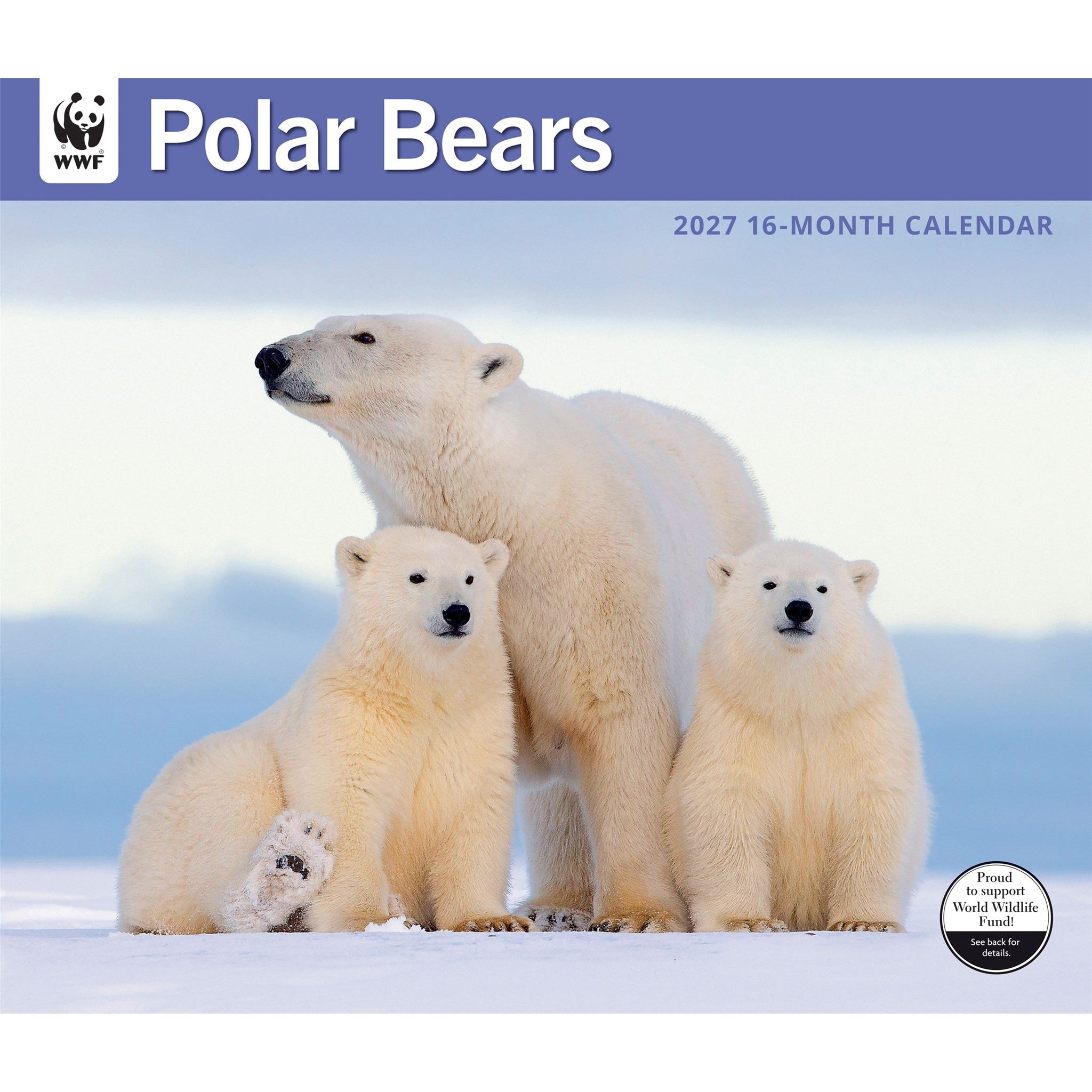 Calendrier mural Ours polaires 2027 du Fonds mondial pour la nature
