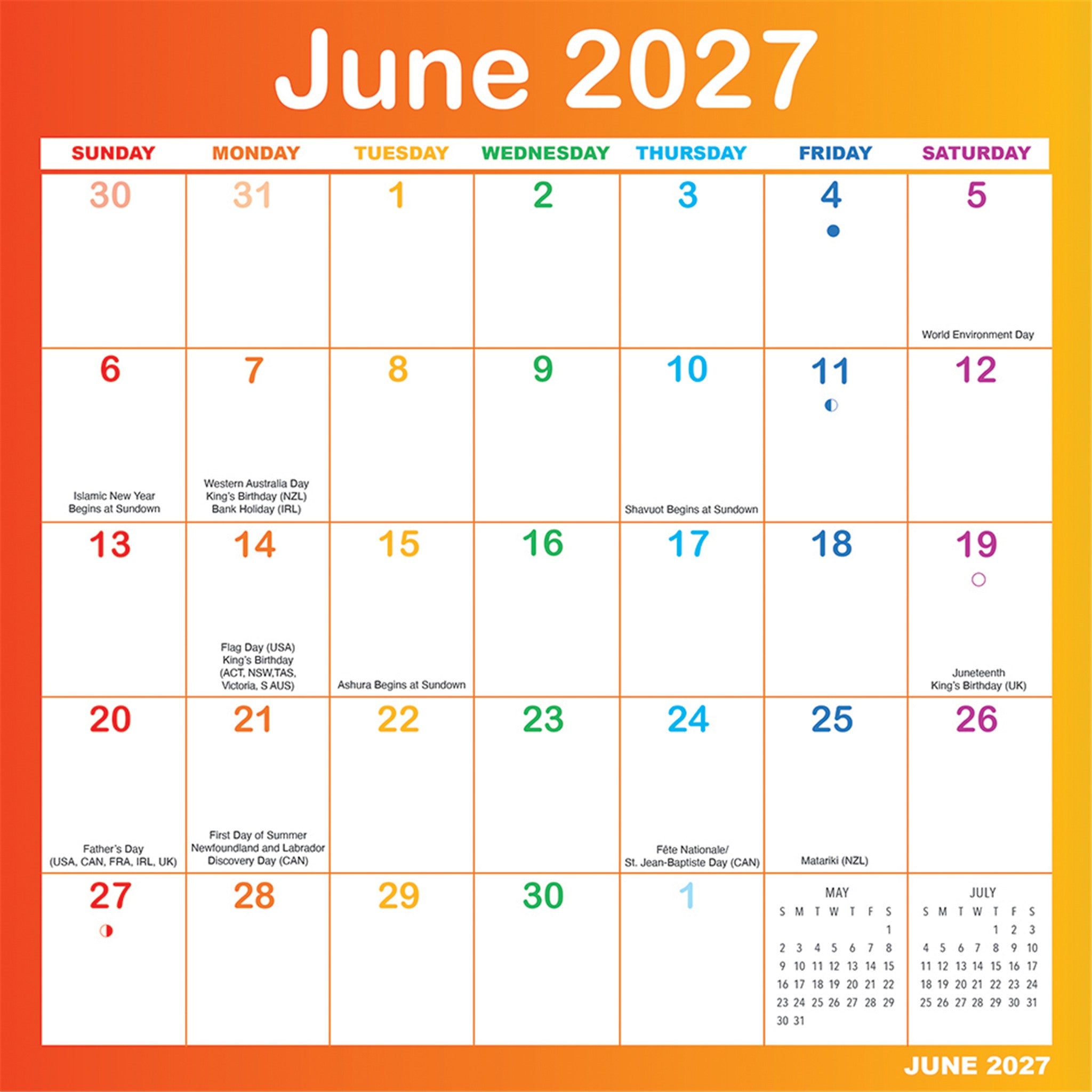 Rainbow Magic Grip Exclusive 2026-2027 Mini Calendar
