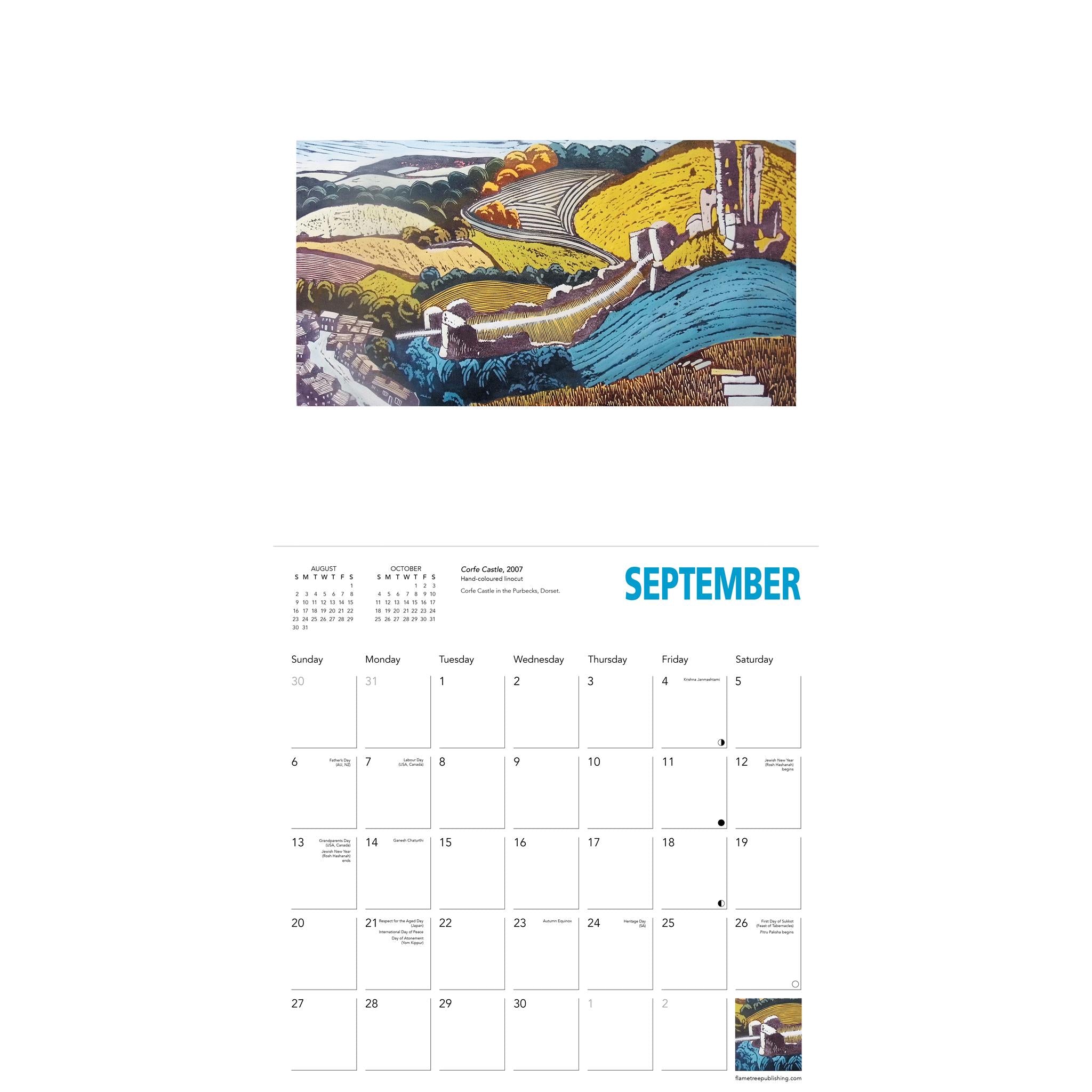 Calendrier mural Liz Somerville 2026 - Disponible uniquement en ligne