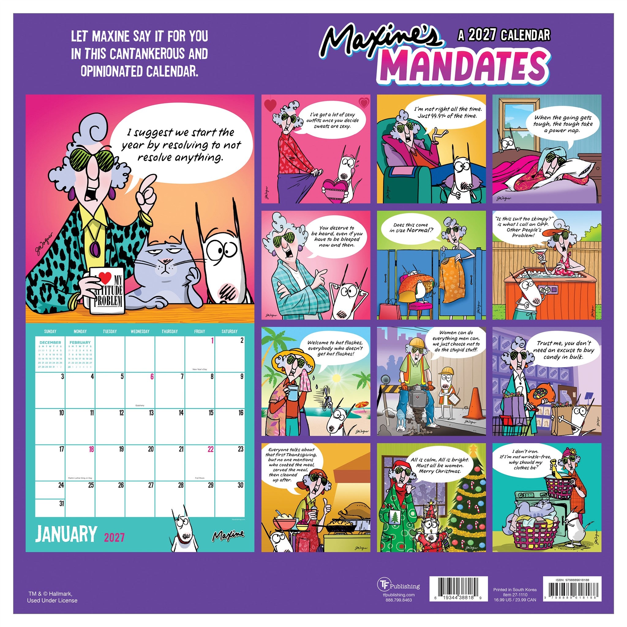 Maxine 2027 Wall Calendar