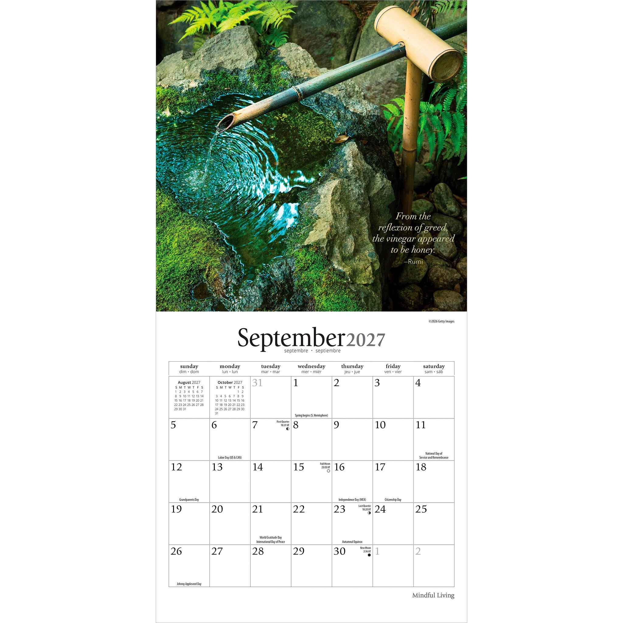 Mindful Living 2027 Mini Calendar