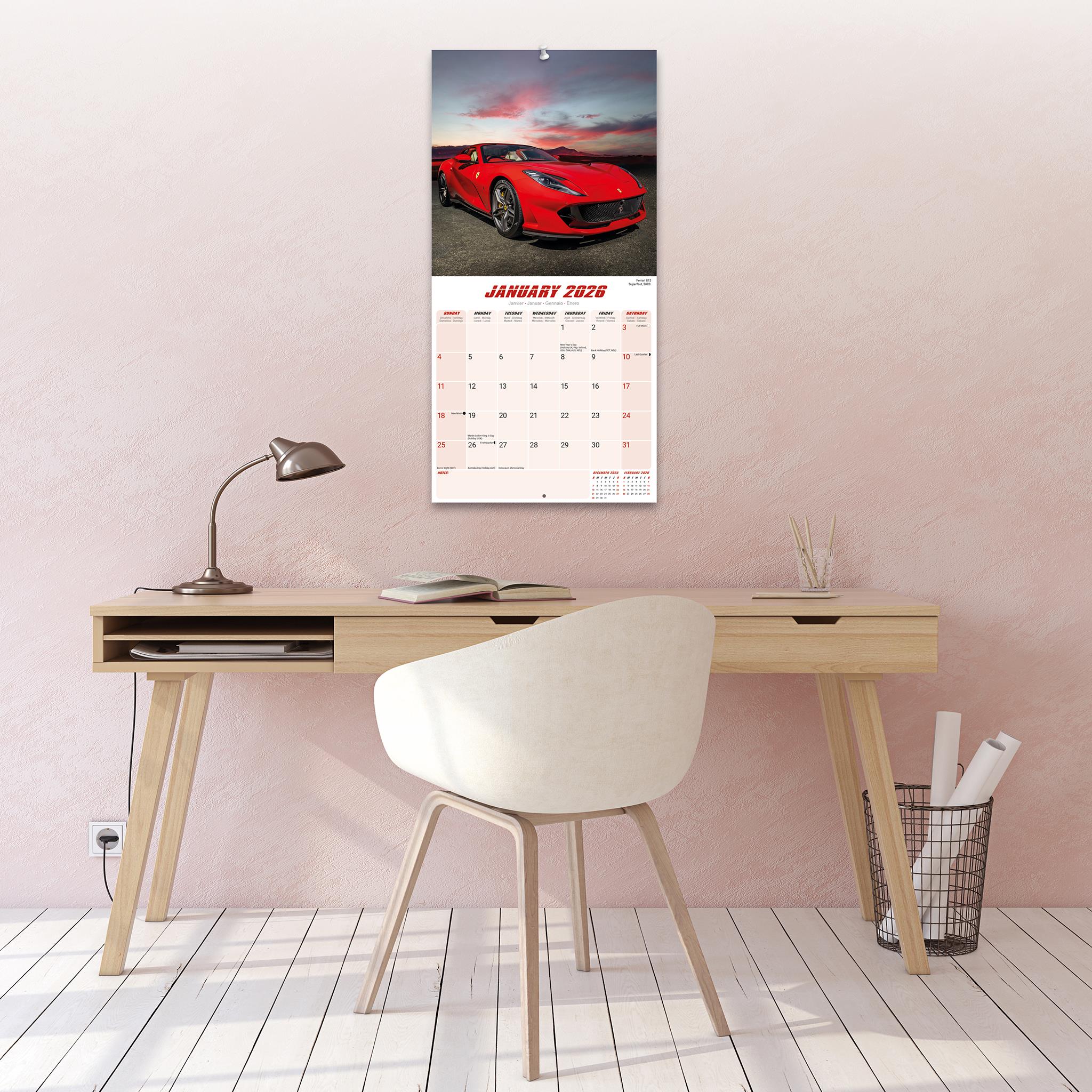 Calendrier mural Ferrari 2026