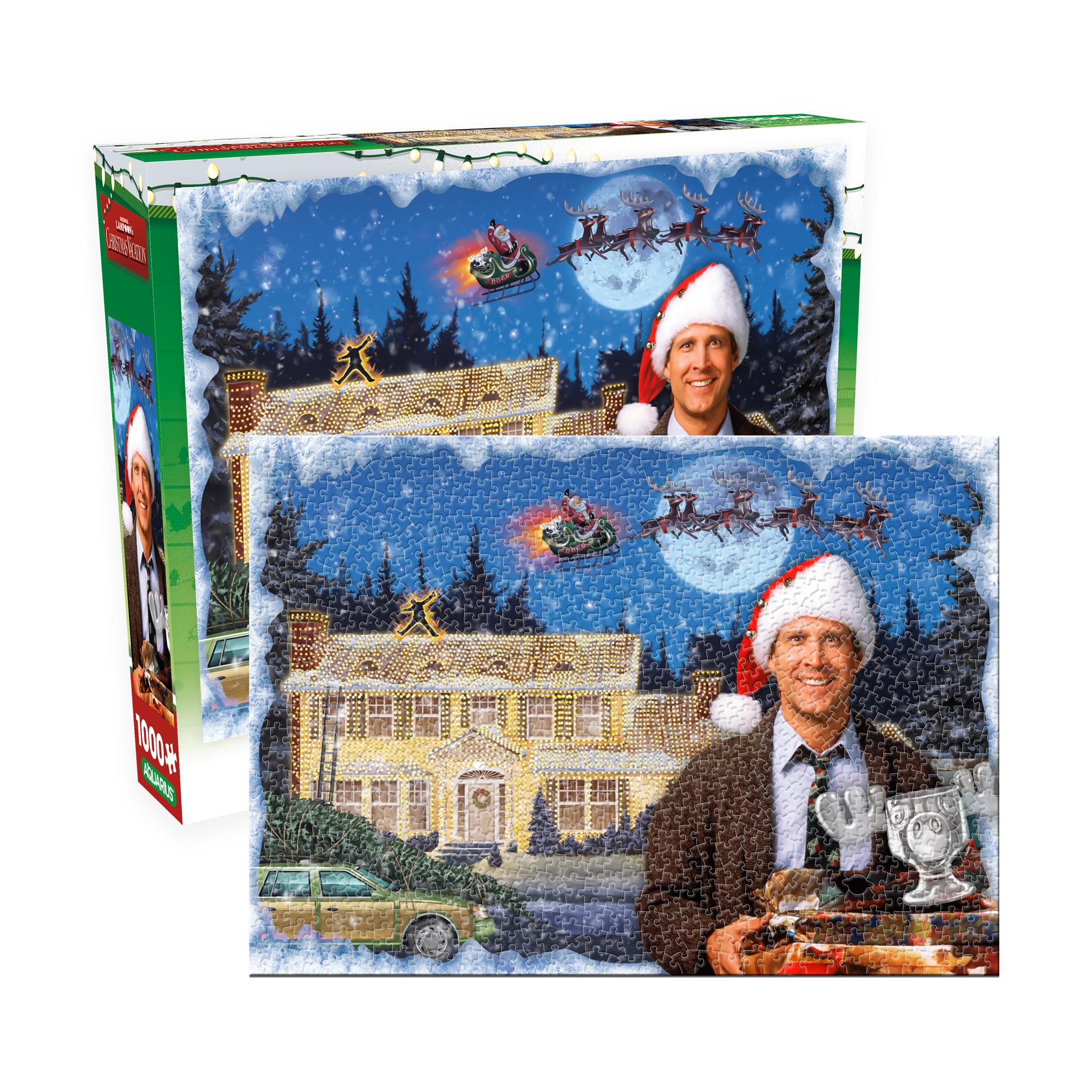 Puzzle de 1000 pièces « Vacances de Noël » avec des paillettes et de la neige