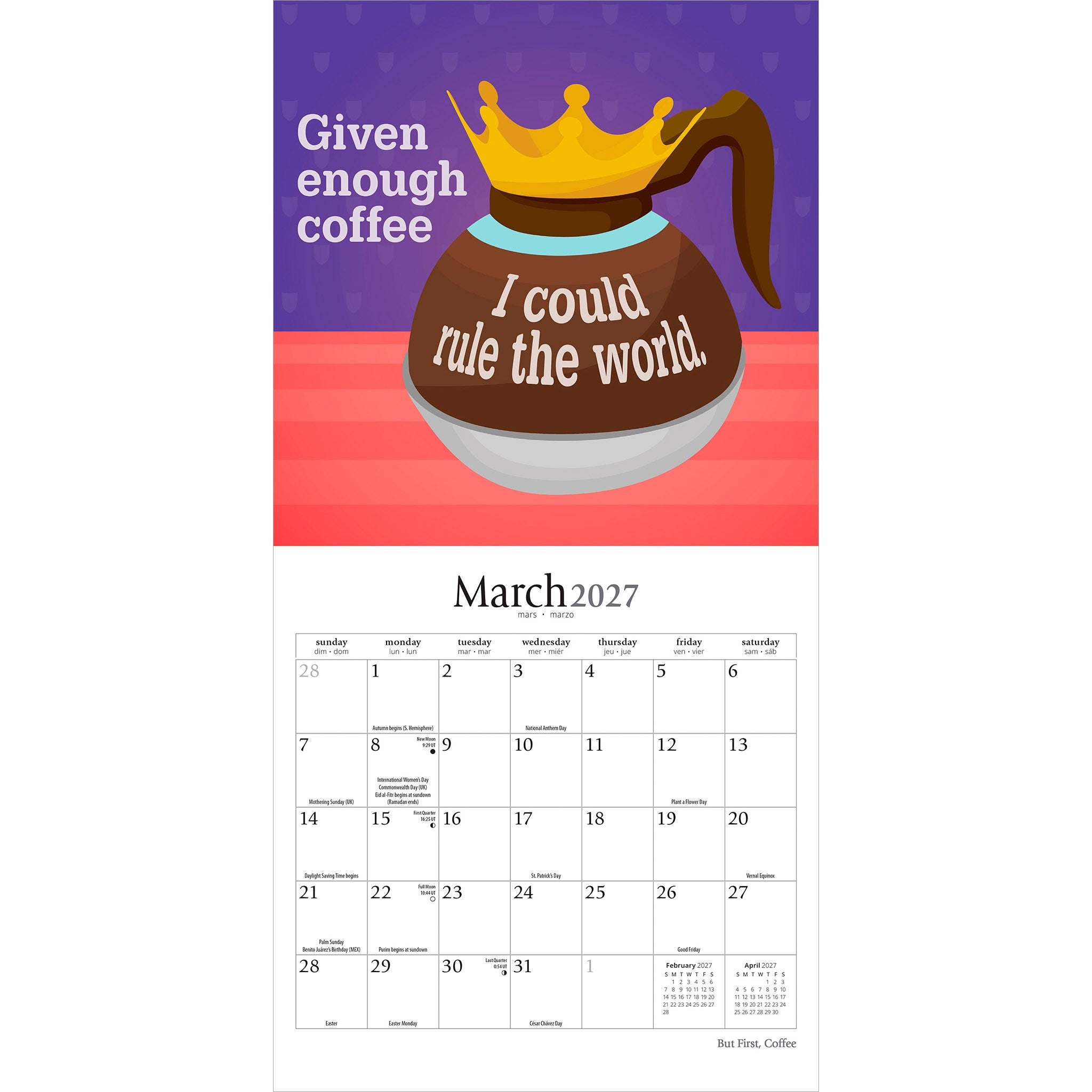 But First Coffee 2027 Mini Calendar