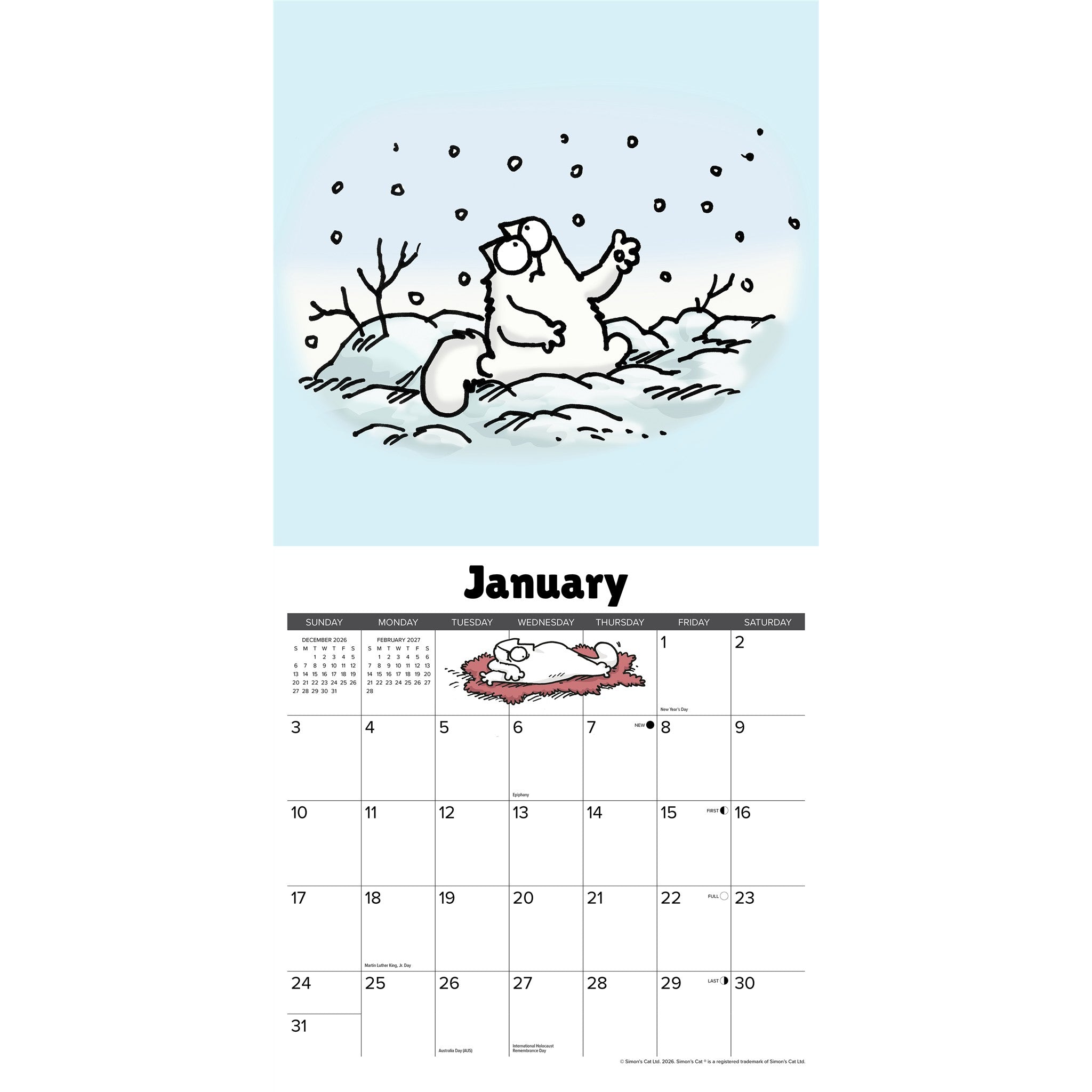 Simon's Cat 2027 Wall Calendar - Online Only