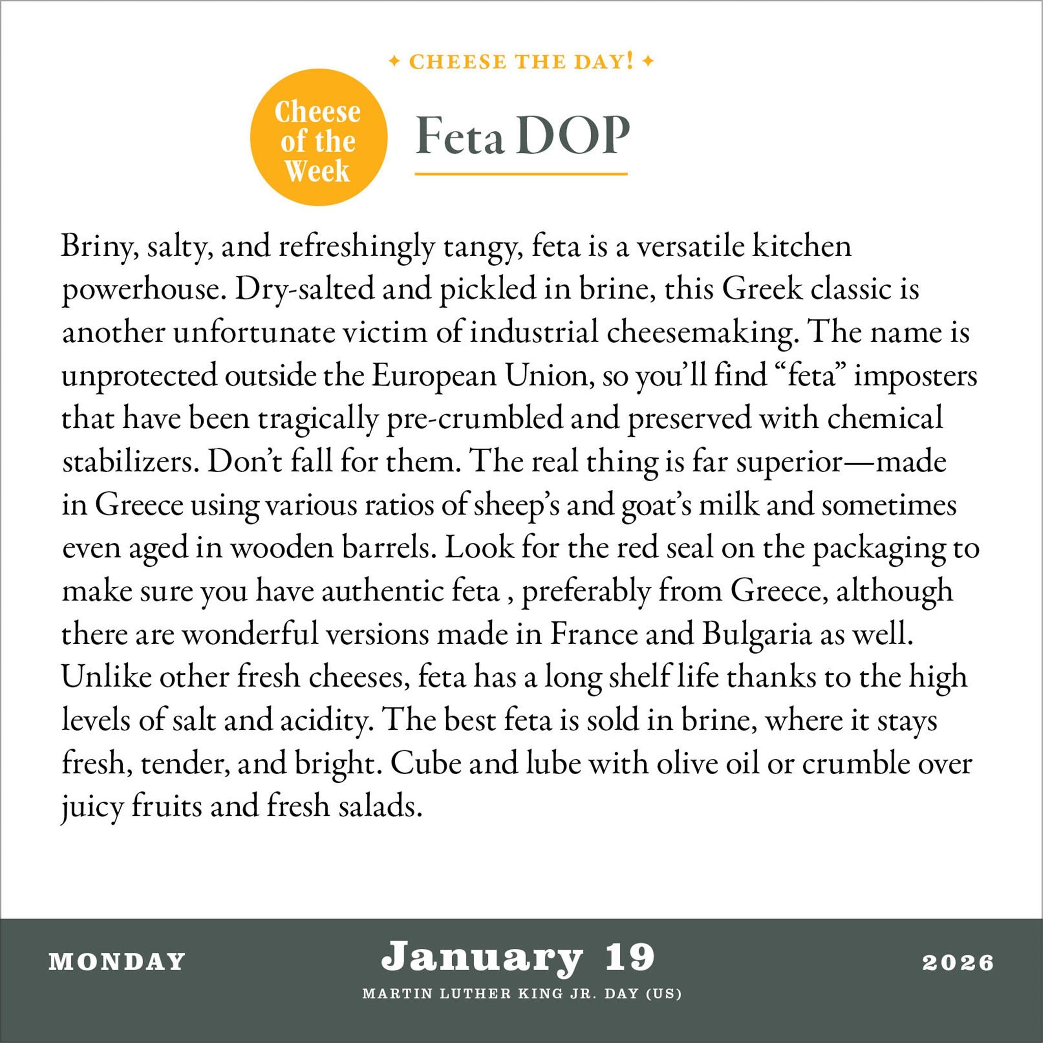 Cheese Sex Death 2026 Box Calendar - Online Only