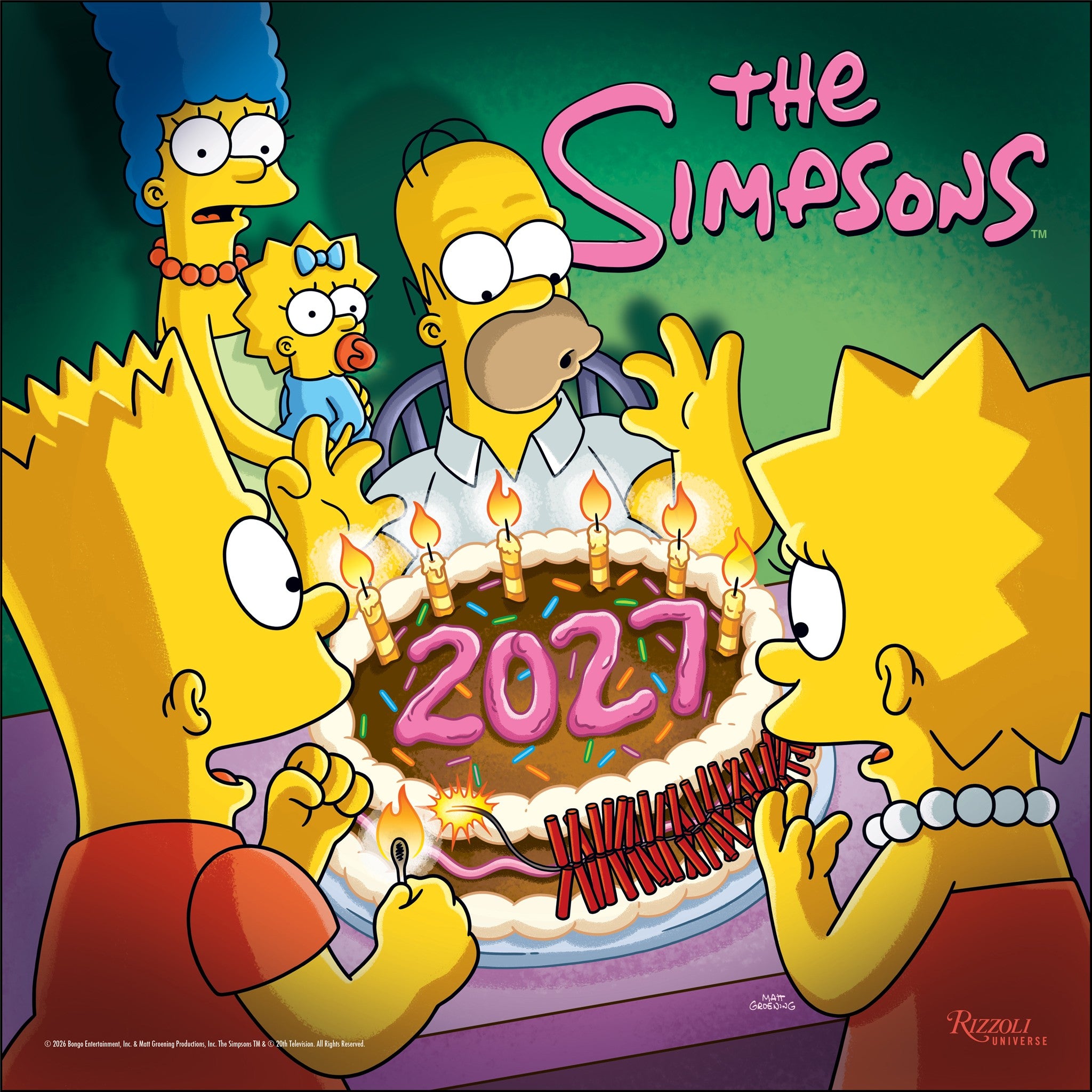 Calendrier mural Les Simpson 2027