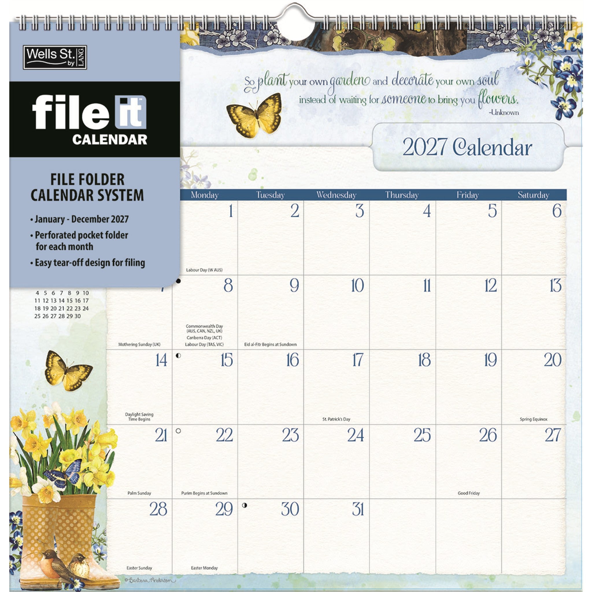 Calendrier mural 2027 des Jardins botaniques – En ligne seulement