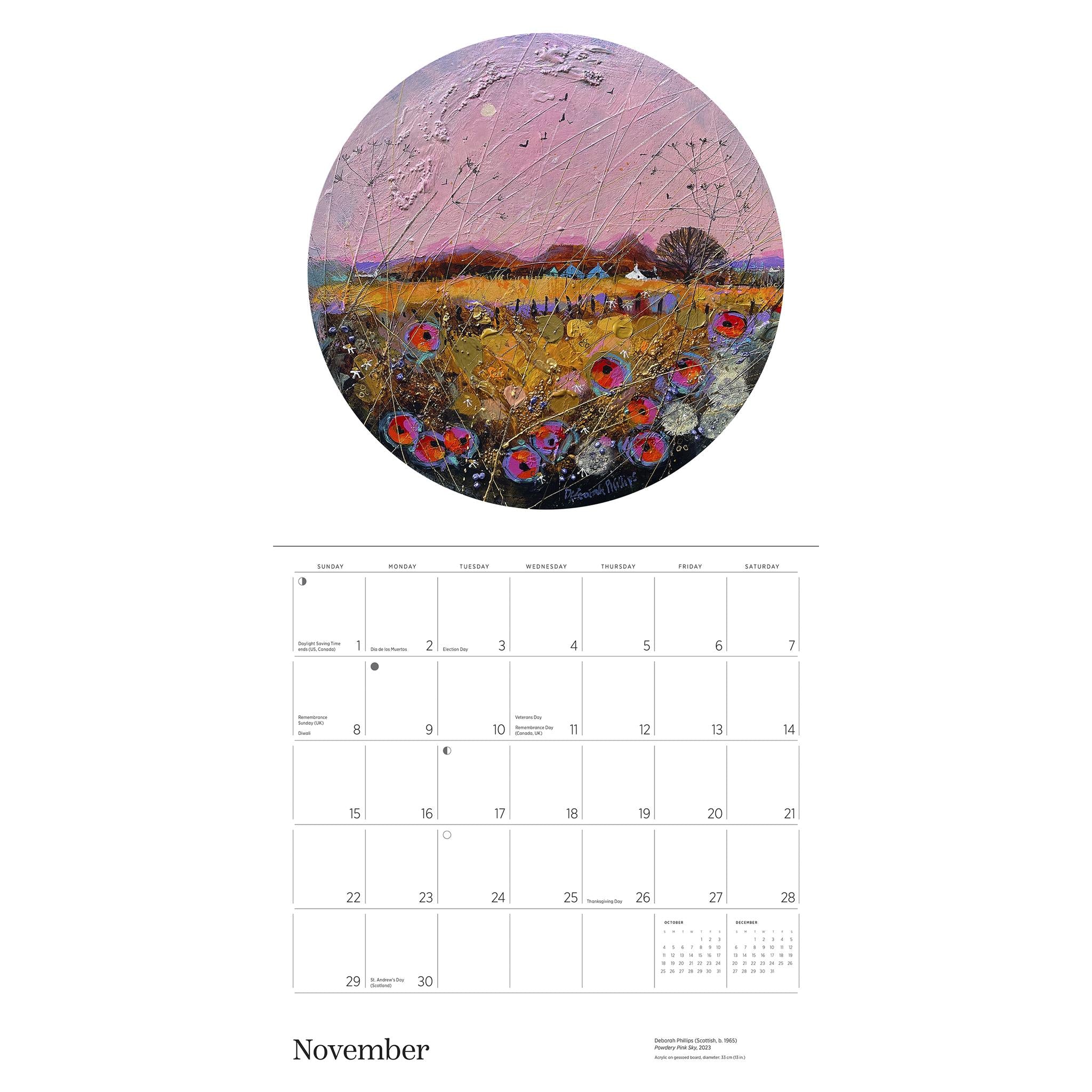Calendrier mural Écosse 2026 « L’art de Deborah Phillips » - Disponible uniquement en ligne