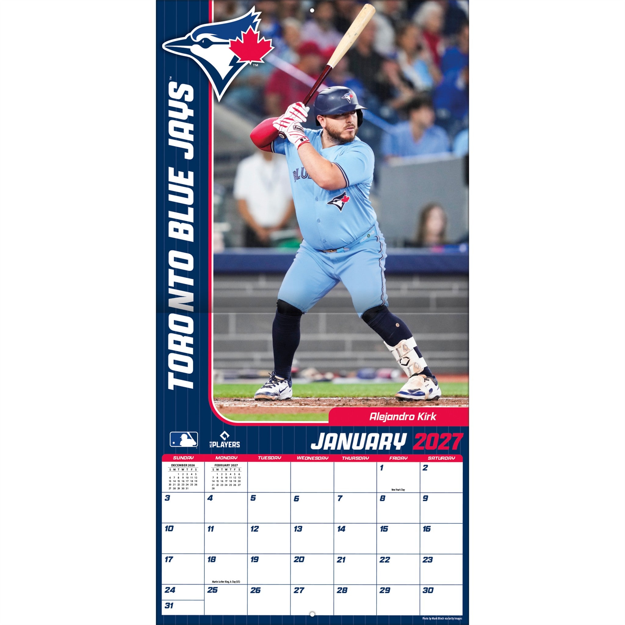 MLB Toronto Blue Jays 2027 Wall Calendar