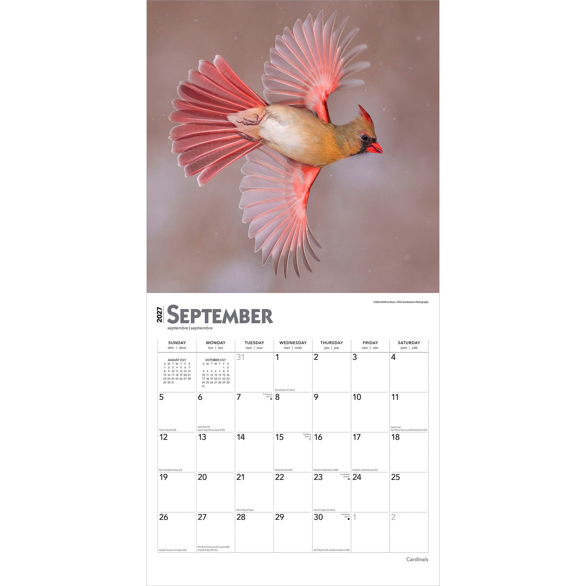 Cardinals 2027 Wall Calendar